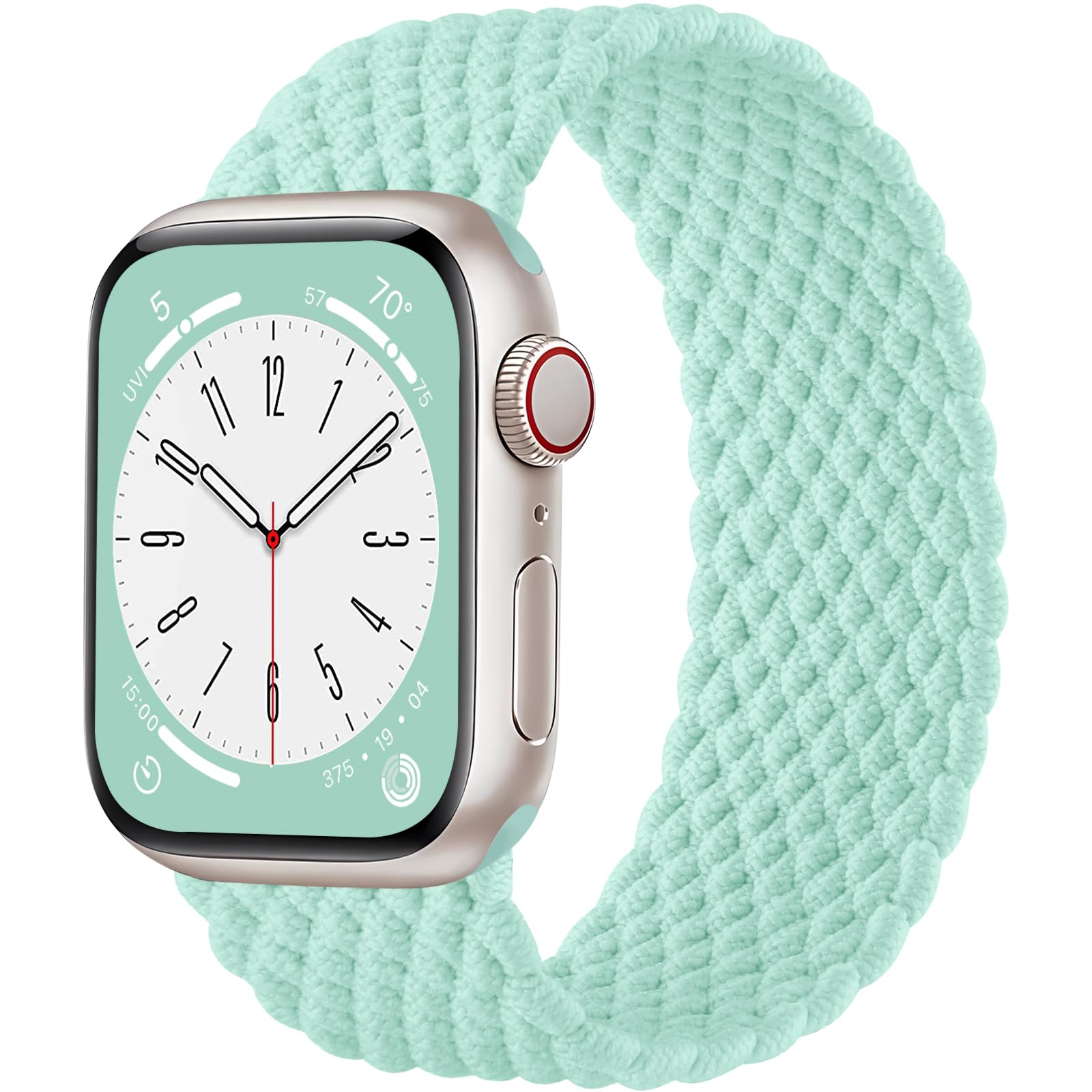 Zedoli Braided Solo Loop Compatible With Apple Watch Bands For Women, Adjustable Stretchy Nylon Solace Band For Apple Watch Band