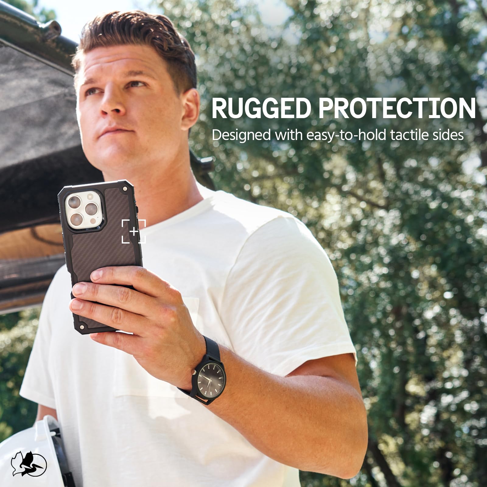 Pelican Shield Iphone 16 Pro Max Case [Compatible With Magsafe] Rugged Phone Case W/ 21Ft Military Grade Drop Protection   Heavy