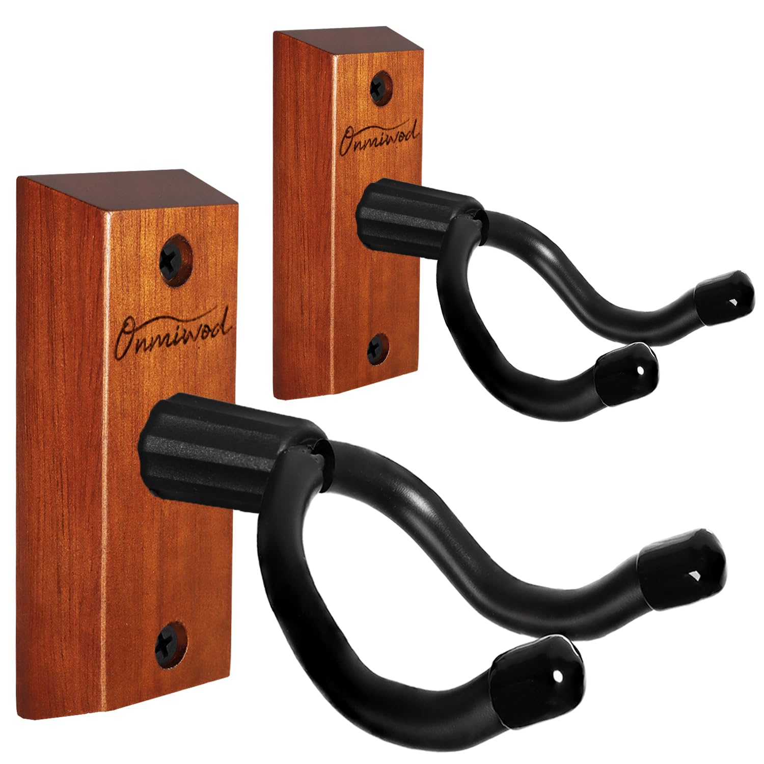 Ukulele Wall Mount Hanger 2 Pack, Mahogany Wood U Shaped Ukulele Holder Hanger, Ukulele Wall Mount Hook For Ukulele Banjo Mandol
