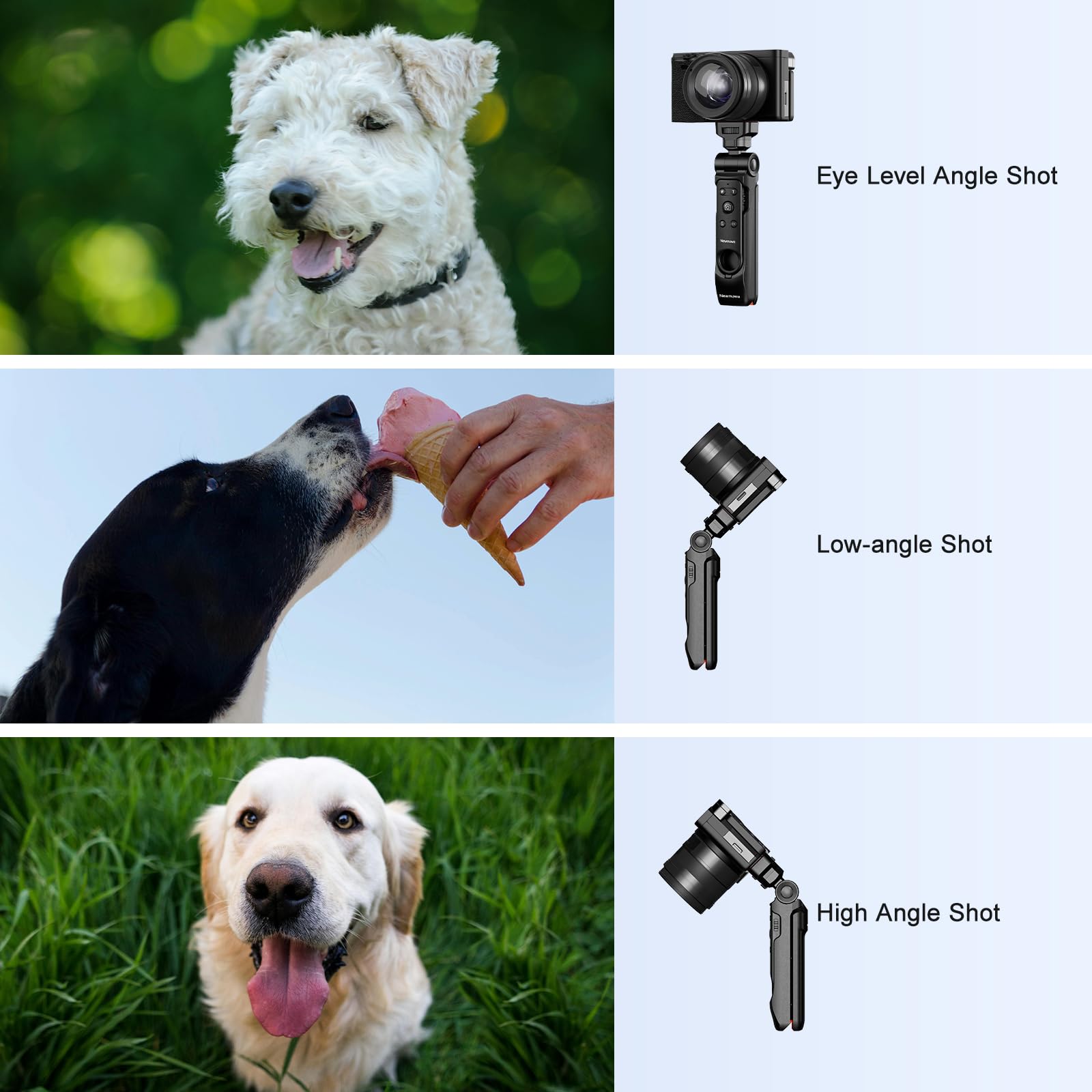 Newmowa Wireless Remote Control Shooting Grip & Mini Tripod For Sony Zv-1, Zv-1F, A7 Iii, A7R Iii, A9, A6100, Rx100 Vii, Canon E