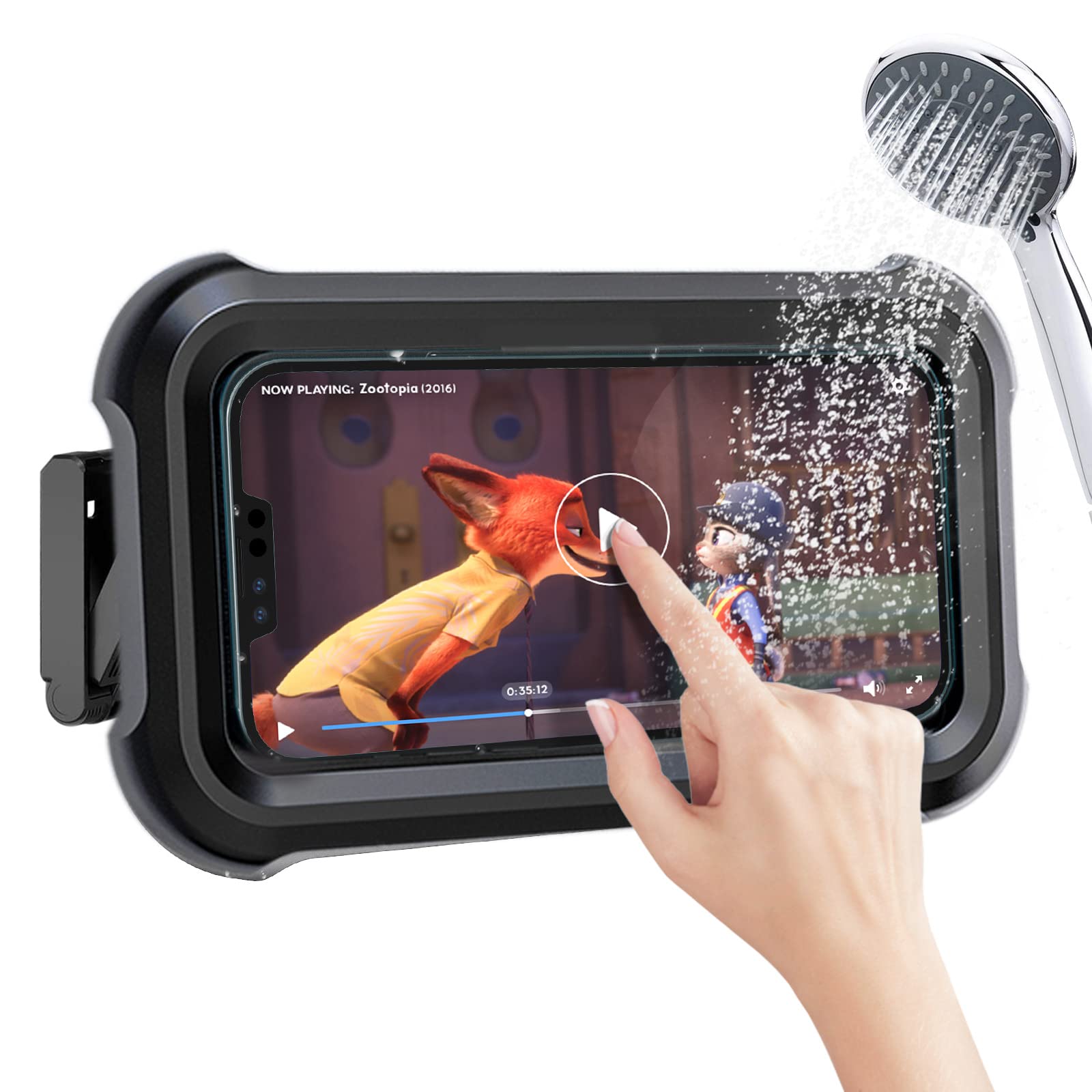 Upgraded 480 Rotating Shower Phone Holder Waterproof Case With Touch Screen,Oolyico Shower Accessories Guardian Buddy Phone Hold