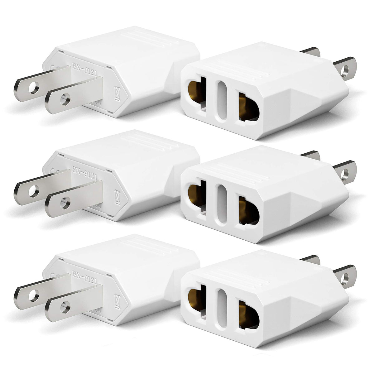 European To American Outlet Plug Adapter, Unidapt Eu Europe To Us Usa Travel Adapter Plug Power Converter, Eu/Asia/Au/Italy To U