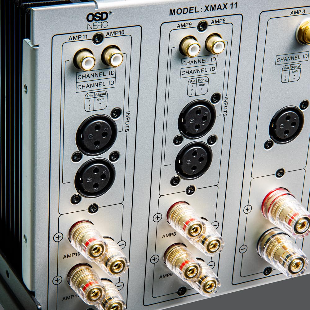 Osd Nero Xmax11 Class A/B 11 Ch Home Theater Amplifier, 3X 310W + 8X 135W, 2X Toroidal Transformers, Xlr/Rca Inputs
