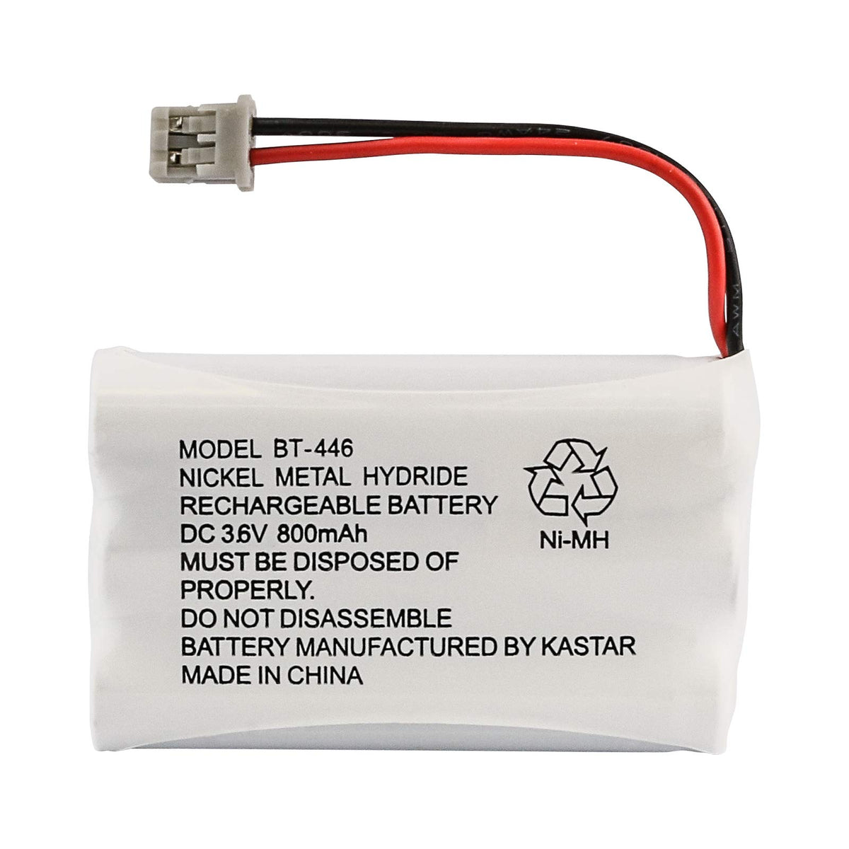 Uniden Bt-446 Nickel Metal Hydride Rechargeable Cordless Phone Battery, Dc 3.6V 800Mah, Genuine Uniden, Manufactured By Byd For 