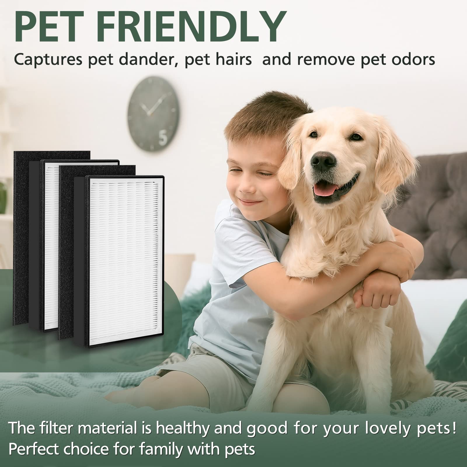 2 Pack A2 Hepa Replacement Filter Compatible With 3M Filtrete Room Air Purifier Models Fap-C02-A2, Fap-C03-A2, Fap-T03-A2, Part