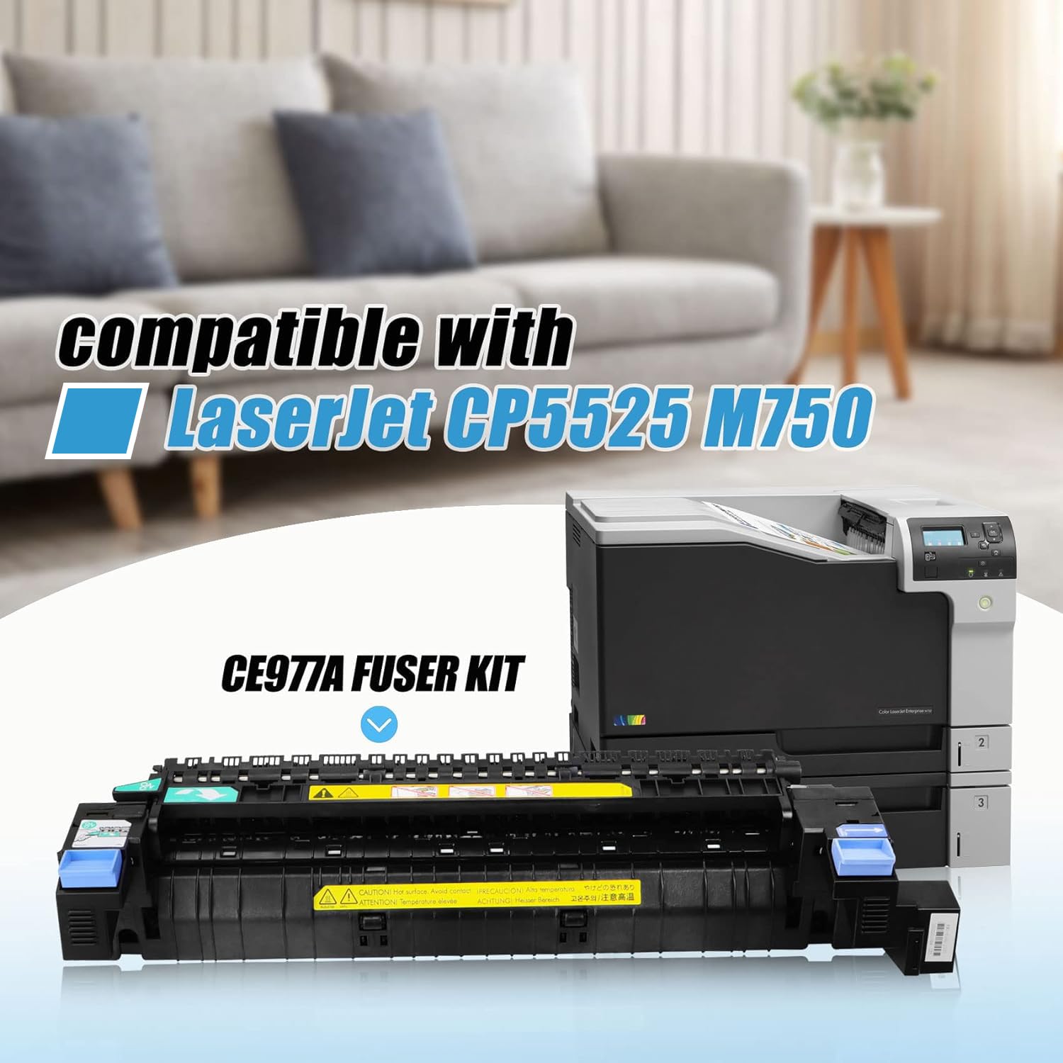 Ce977A Fuser Kit Compatible With Laser Jet Cp5525,M750,110V Fuser Unit Replacement For Ce707 67912,Ce710 69009,Replaceable Fuser