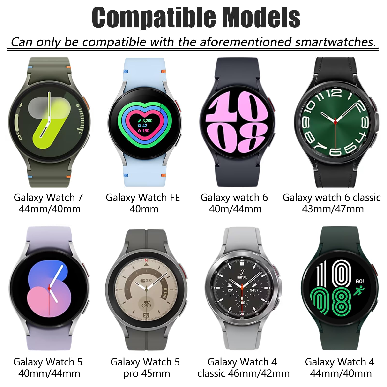 Ezmvzku 10 Pack Galaxy Watch 4 Band Compatible For Samsung Galaxy Watch 5 40Mm 44Mm,Galaxy Watch 5 Pro & Galaxy Watch 4 Classic