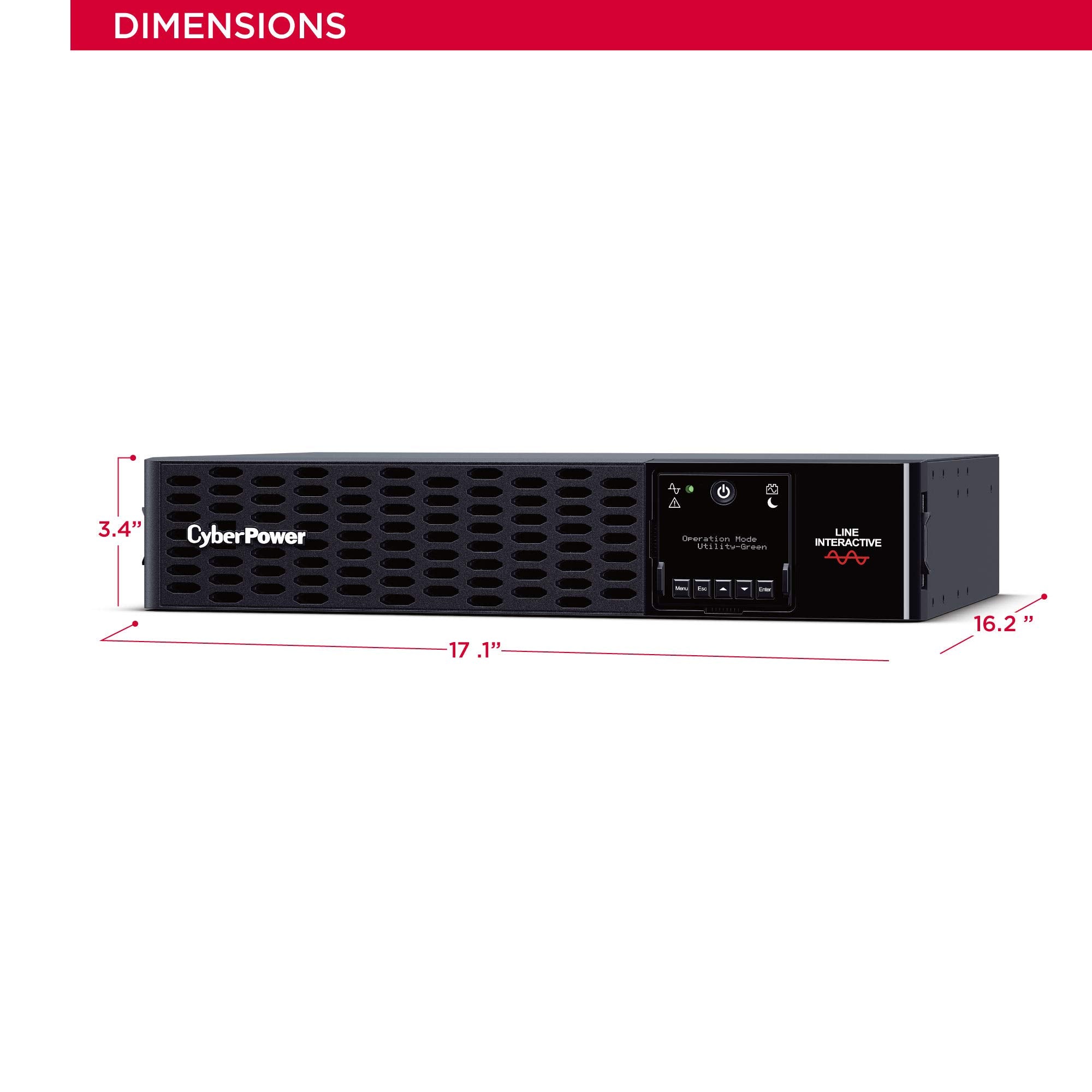 Cyberpower Pr2200Rt2Un Smart App Sinewave Ups System, 2200Va/2200W, 8 Outlets, 2U Rack/Tower, Avr, Pre-Installed Rmcard205