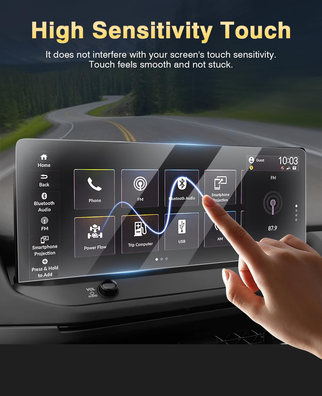 Sunsdrew 2Pcs Accord Screen Protector 2024 2023 Honda Accord 12.3 Inch Hybrid(Sport/Sport L/Ex L/Touring) Touchscreen Protector