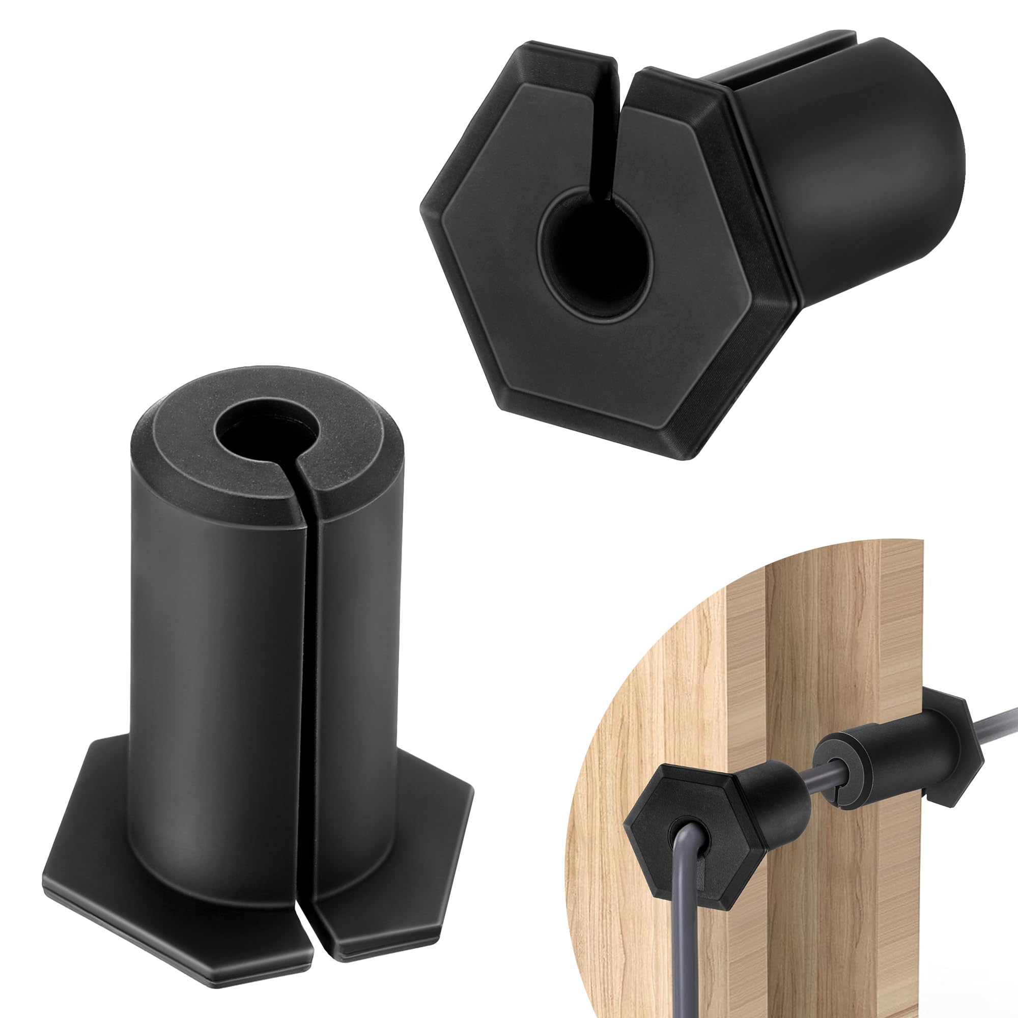 Saillong 2 Pcs Cable Routing Kit Compatible With Starlink Ethernet Cable, Rubber Cable Grommet For 3/4 Inch Wall Hole, Cable Fee