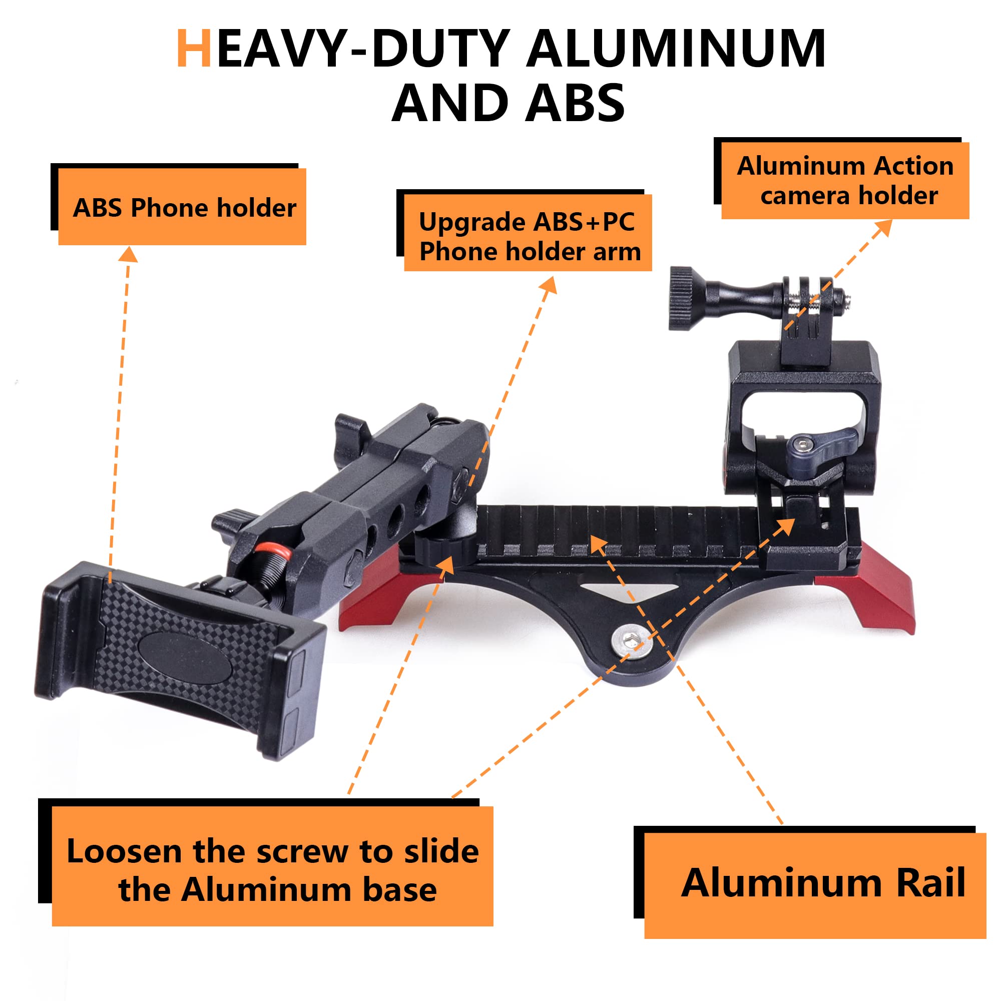Rerpro Dash Phone Mount Picatinny Rail Holder For 2021 2022 2023 2024 New Ford Bronco 2/4 Door Interior Accessories Dashboard Ce