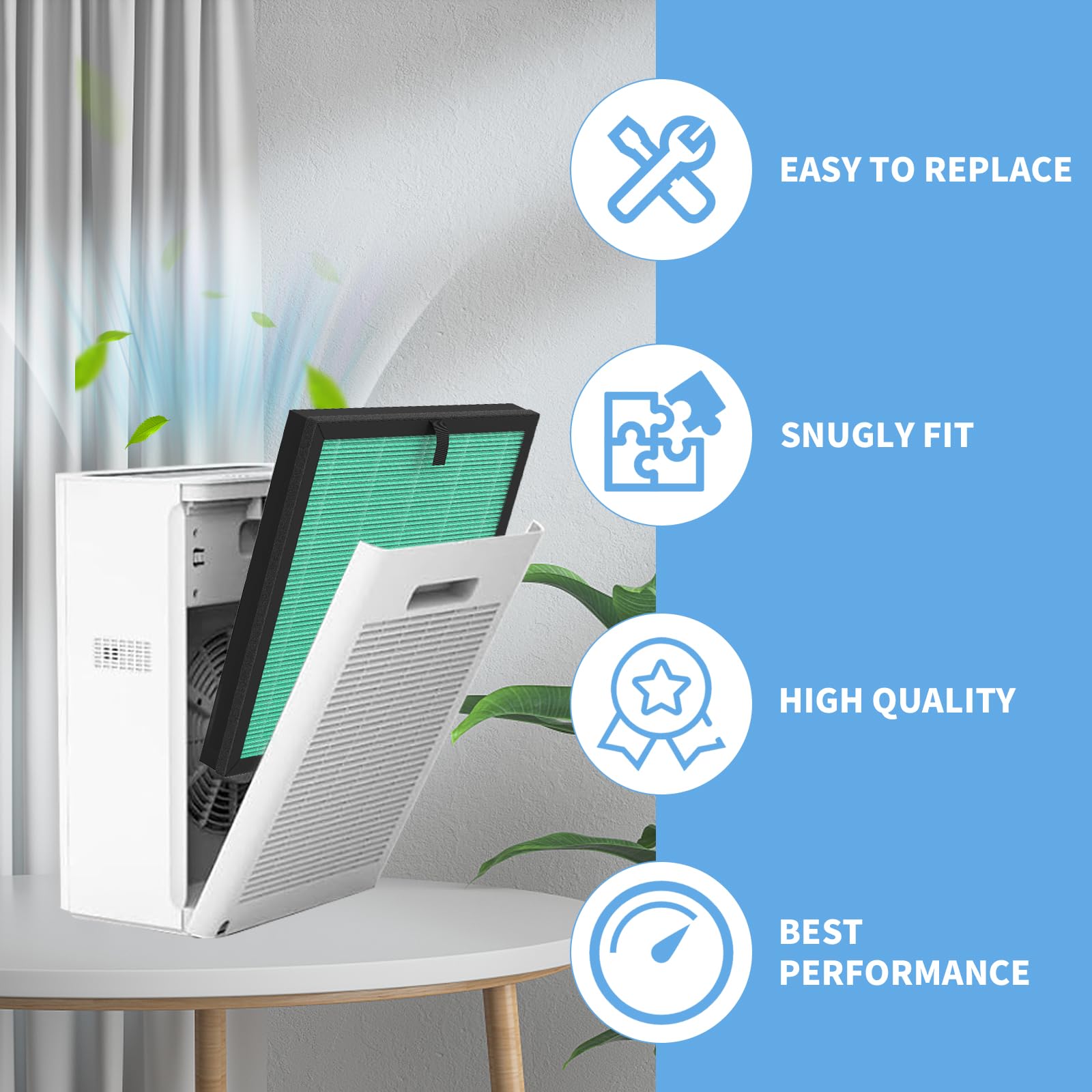 Xbww 2 Packs G3 Replacement Filter Compatible With Ameifu G3 Vewior A3 Tailulu Hqzz 260 Air Cleaner Purifier, 3 In 1 Filter Of H