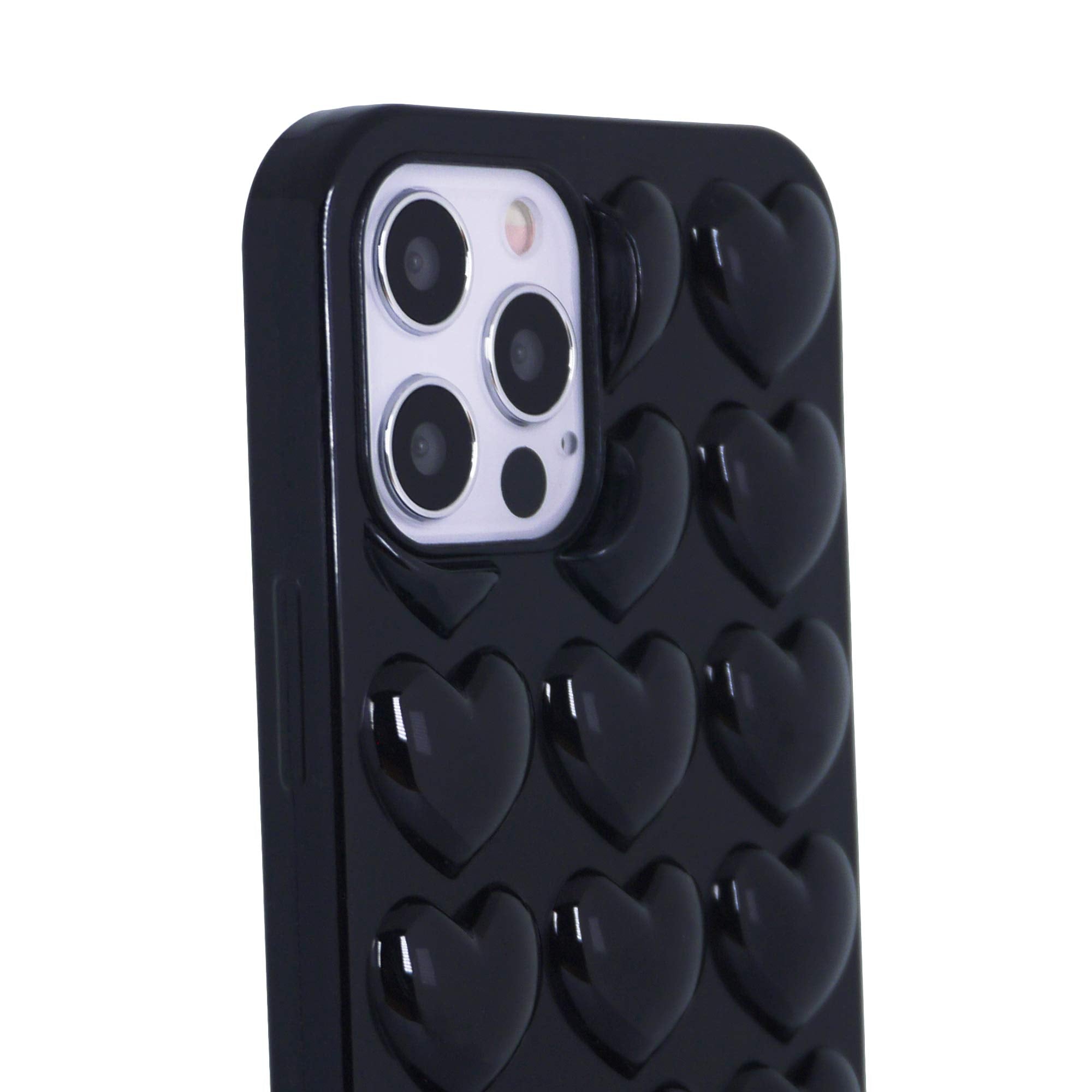 Dmaos Compatible With Iphone 12 Pro/Iphone 12 Case For Women, 3D Pop Bubble Heart Kawaii Gel Cover, Cute Girly For Iphone12 Pro/