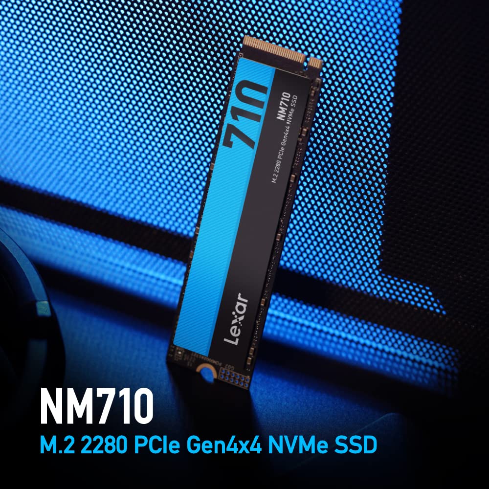 Lexar Nm710 Ssd 500Gb Pcie Gen4 Nvme M.2 2280 Internal Solid State Drive, Up To 5000Mb/S (Lnm710X500G-Rnnnu)