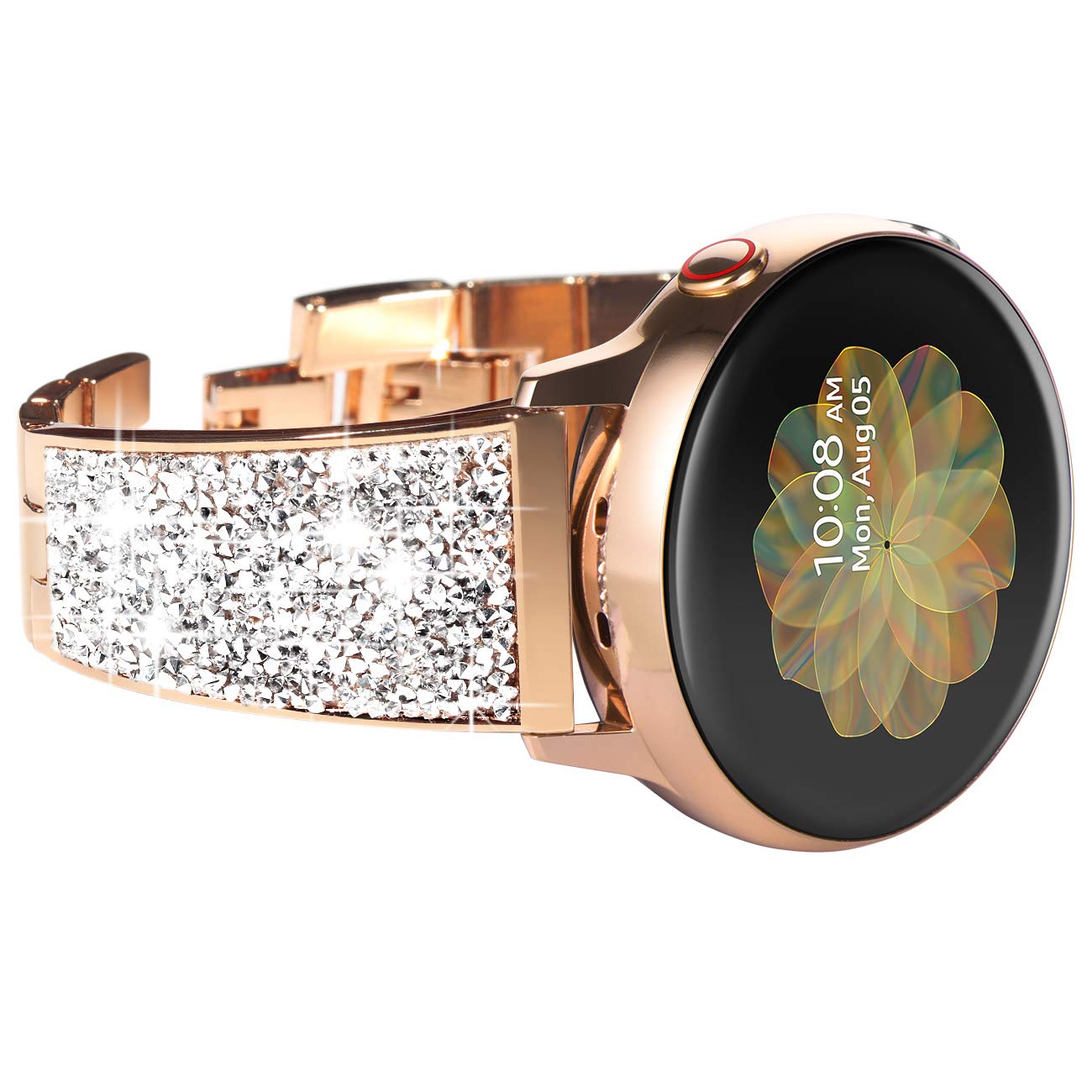 Newways Galaxy Watch 5 Band 40Mm 44Mm Galaxy Watch 4 40Mm 44Mm 42Mm 46Mm, 20Mm Stunning Crystal Bracelet With Quick Release Pin