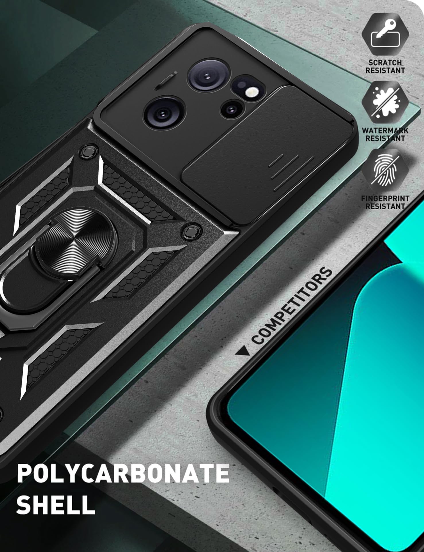 For Xiaomi 13T / 13T Pro Case With [2 Pack] Tempered Glass Screen Protector, Xiaomi 13T Pro Case [Military Grade] Protective,Wit