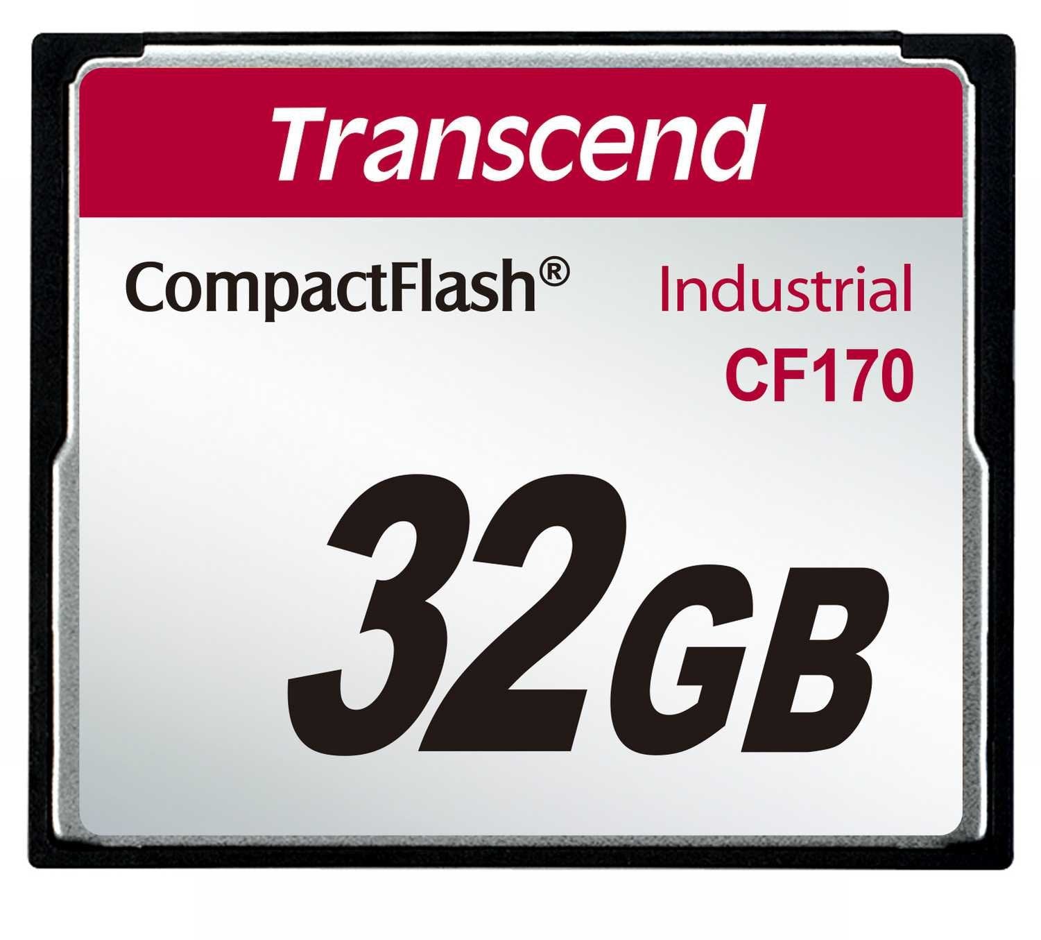 Transcend Industrial Compactflash Memory Card   32 Gb, Red (Ts32Gcf170)