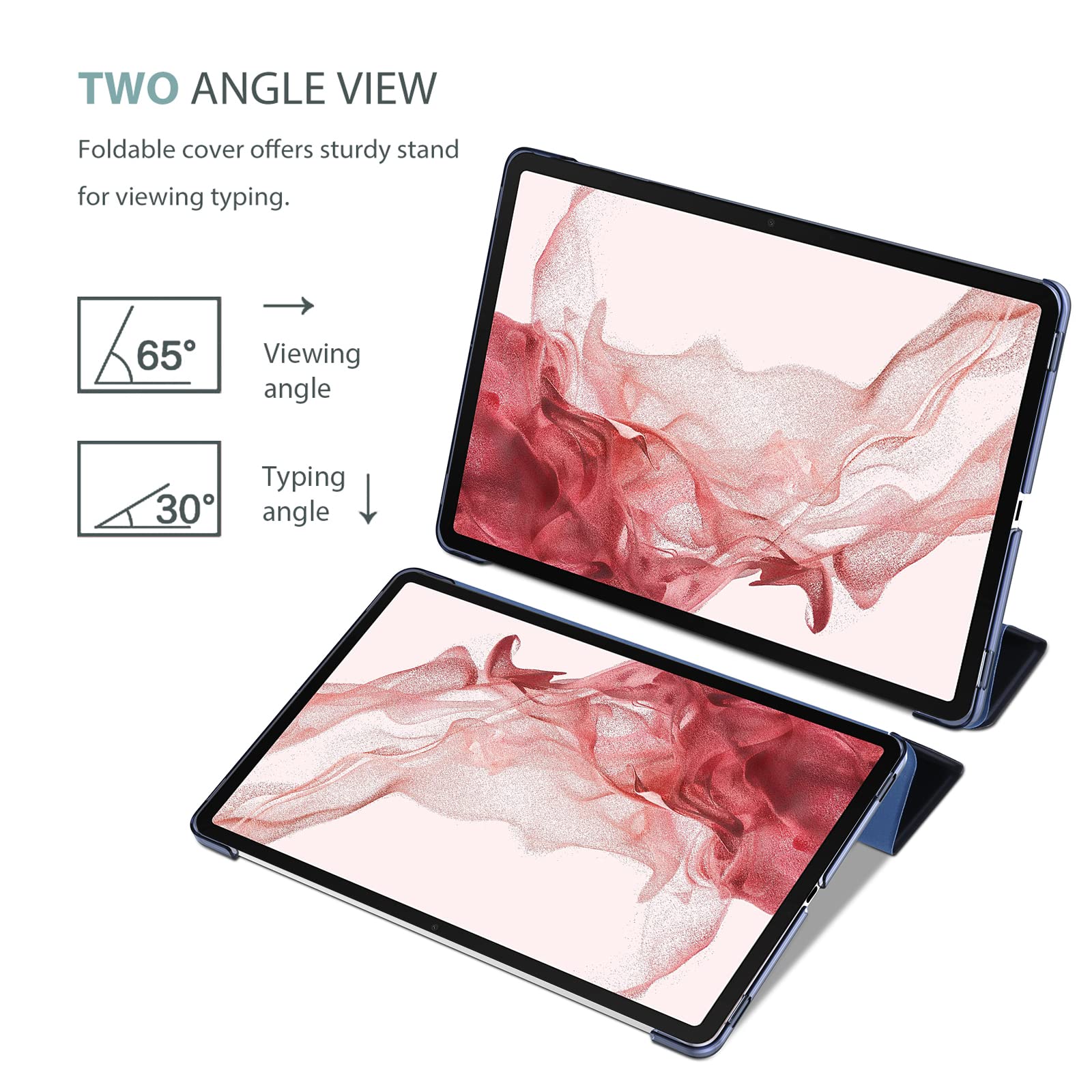 Procase Cover For Galaxy Tab S8 / Tab S7 11 Inch Case, Protective Slim Case Folio Hard Back Stand Smart Cover For 11 Galaxy Tab