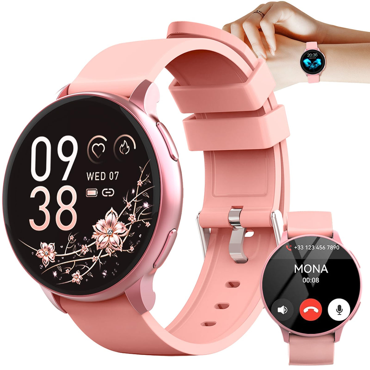 Blintok Smart Watch For Men Women Fitness Tracker With 100+ Sport Modes,Activity Trackers For Ios/Android Waterproof/Heart Rate/