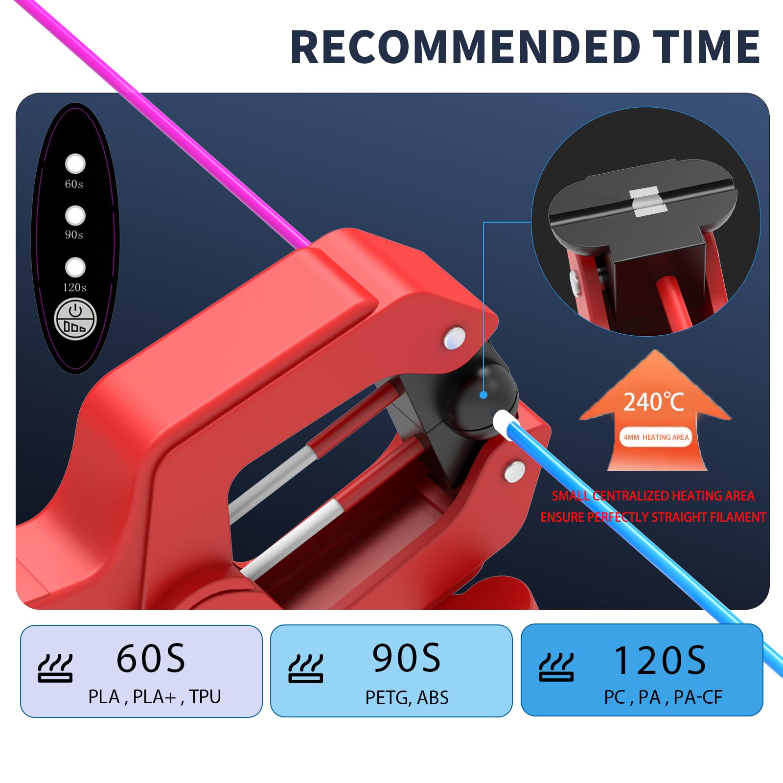 Vit Sport Filament Connector - 1.75Mm & 2.85Mm Ultimate Splicer For 3D Printer, Up To 240? Filament Fuser & Joiner, Compatible W