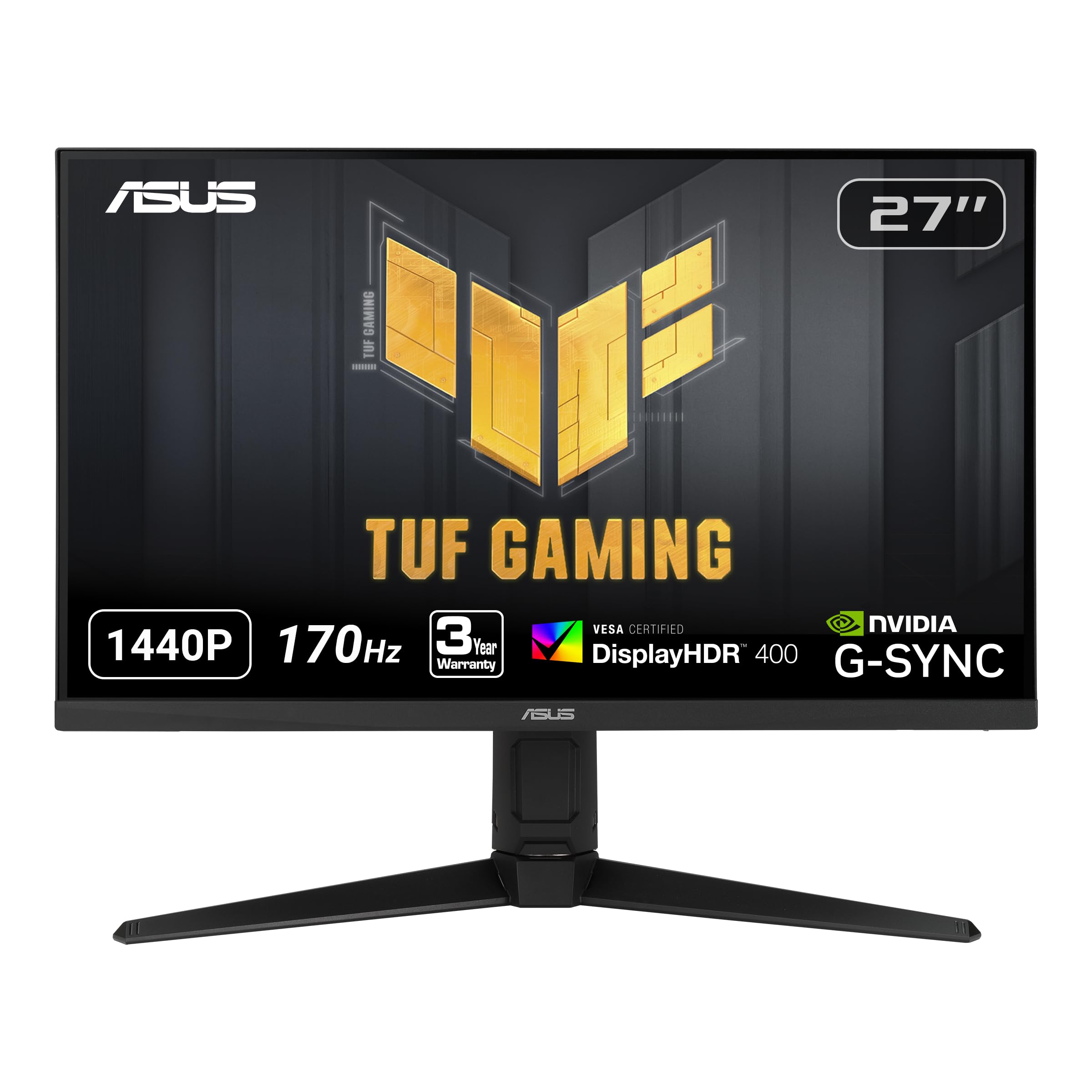 Asus Tuf Gaming 27 2K Monitor (Vg27Aql1A)   Qhd (2560 X 1440), Ips, 170Hz (Supports 144Hz), 1Ms, Extreme Low Motion Blur, Displa