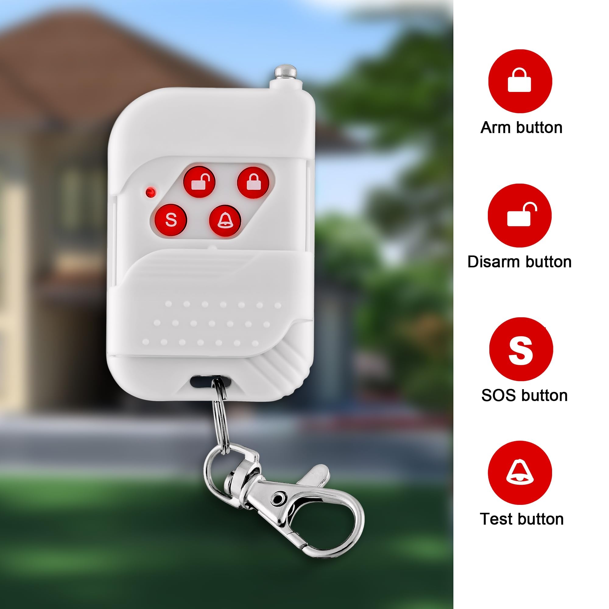 Kerui Wireless Remote Control Working With Kerui Home Alarm System White 433 Mhz