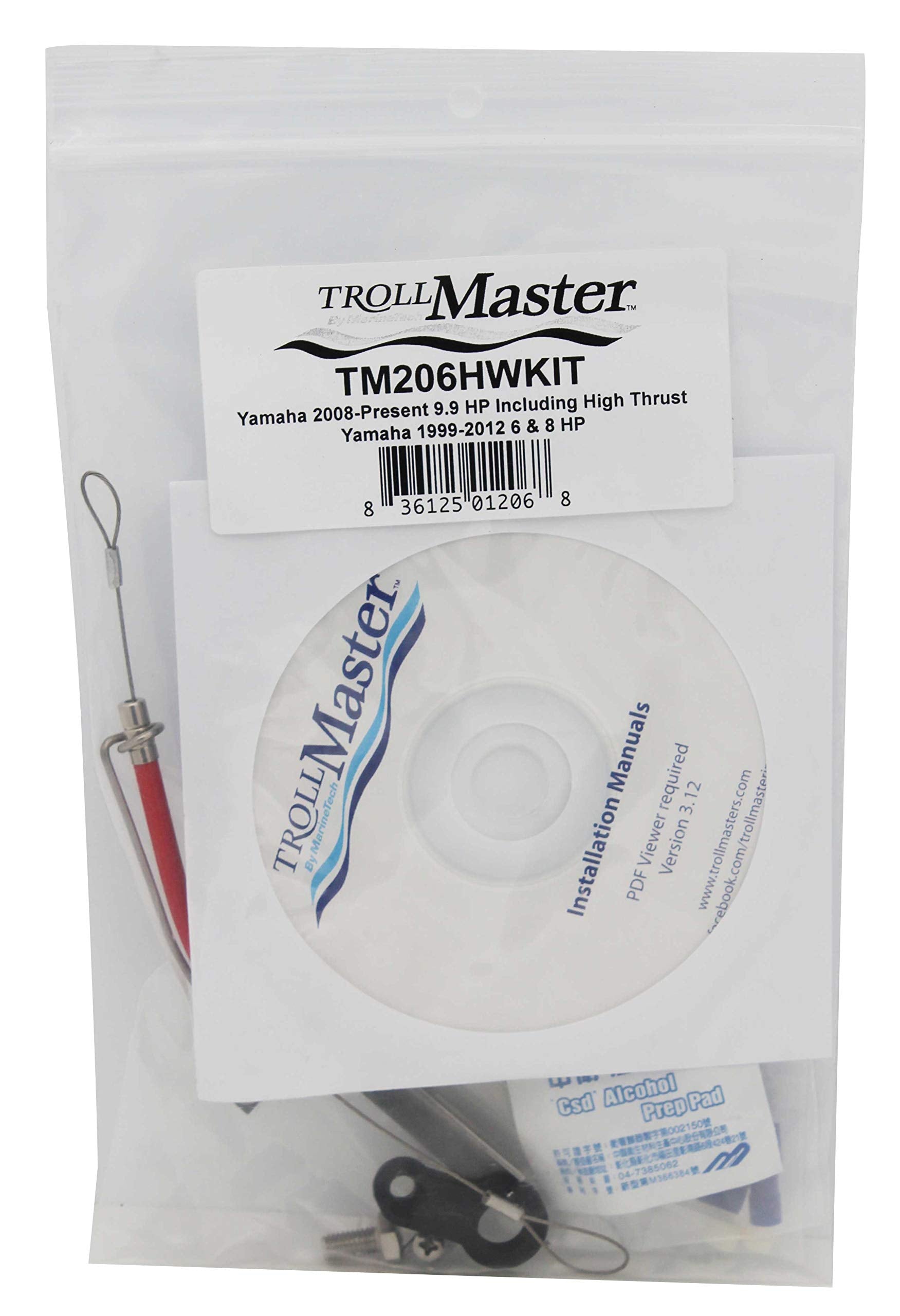 Trollmaster Tm206Hwkit Pro3 Plus Hardware Kit (Fits Select Yamaha 6, 8 And 9.9 Hp (1999-Present)), 1 Pack,WBAUVB07DTNKK3P