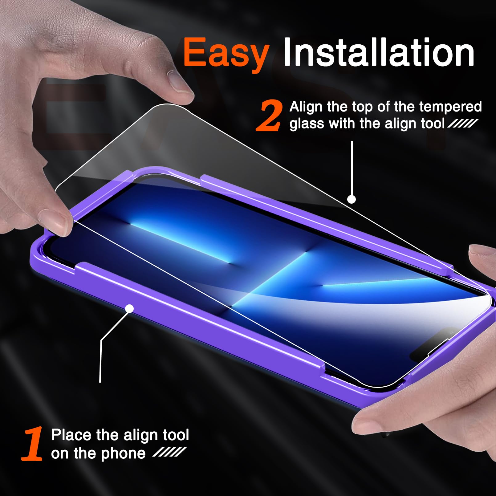 Milomdoi 3 Pack Screen Protector For Apple Iphone 13 Pro Max With 3 Pack Tempered Glass Camera Lens Protector, Ultra 9H Accessor