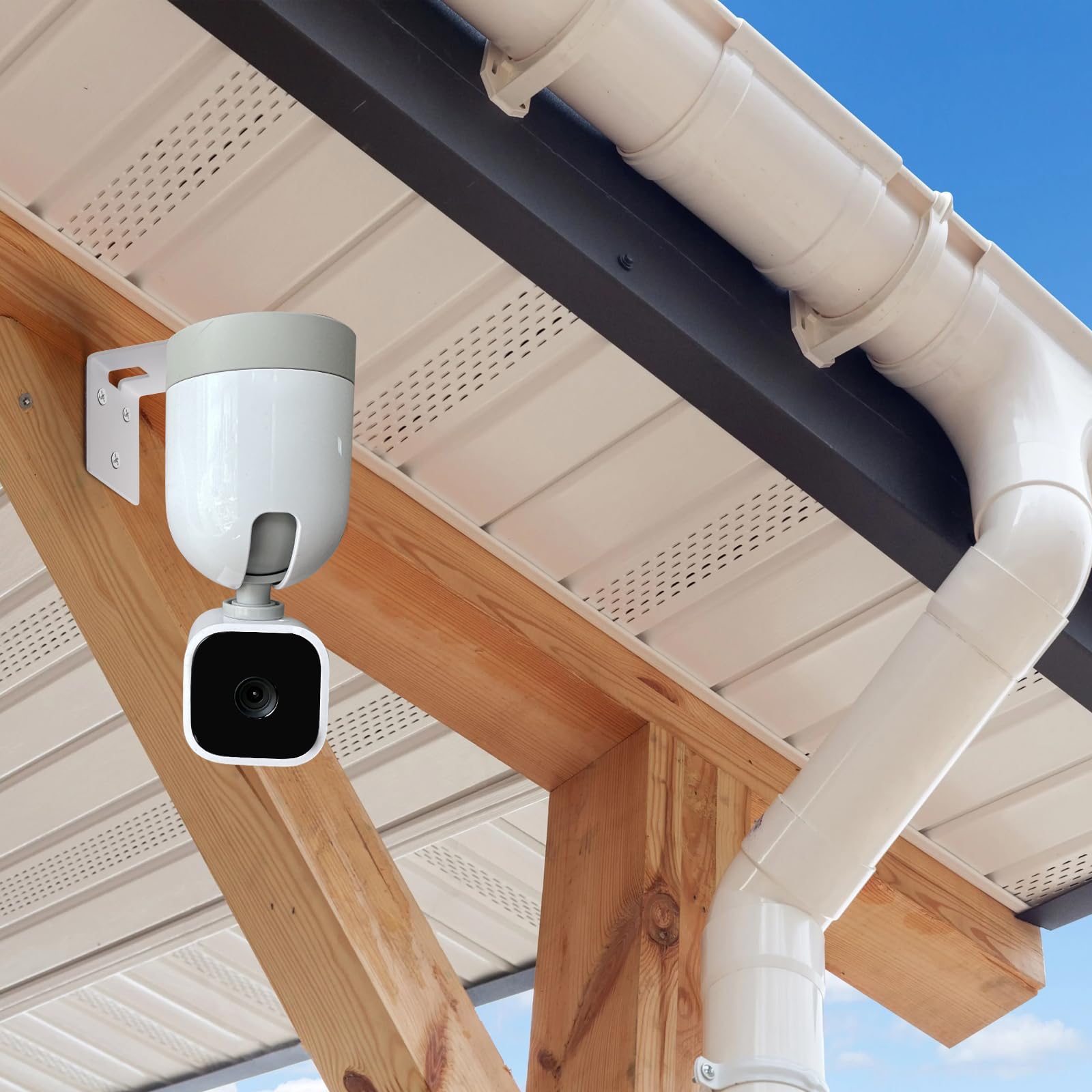 Uyodm 2Pack Adhesive Metal Wall Mount Bracket Compatible With Blink Mini Pan Tilt Camera, Vhb Stick On,No Drilling Mounting Bracket For Blink Get The Best View,Two Ways Installation