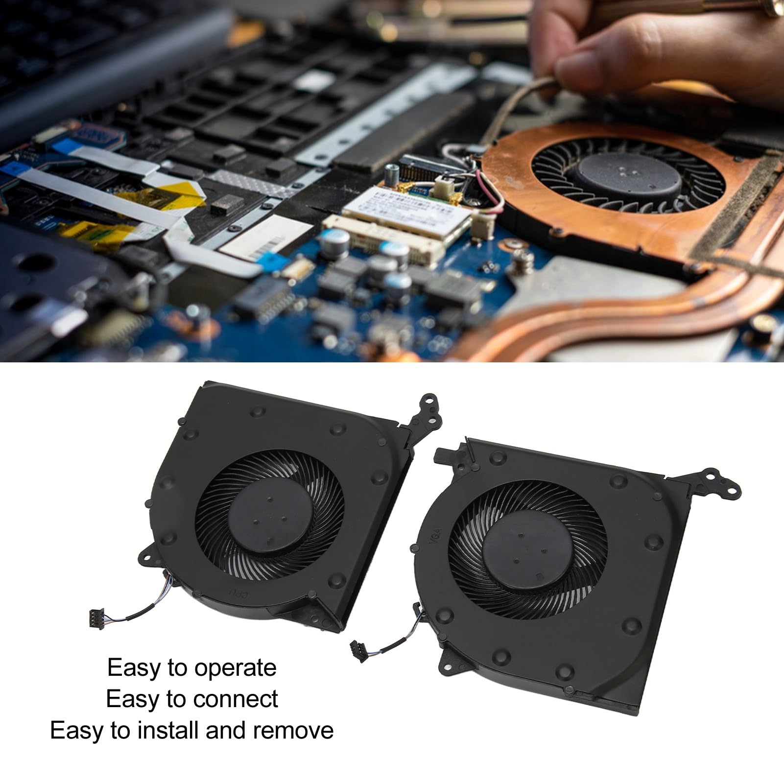 Replacement New Laptop Cpu And Gpu Cooling Fan For Legion 5 5I 15Imh05 15Imh05H 15Arh05 15Arh05H, 4 Pin Dc 5V Laptop Cooling Fan