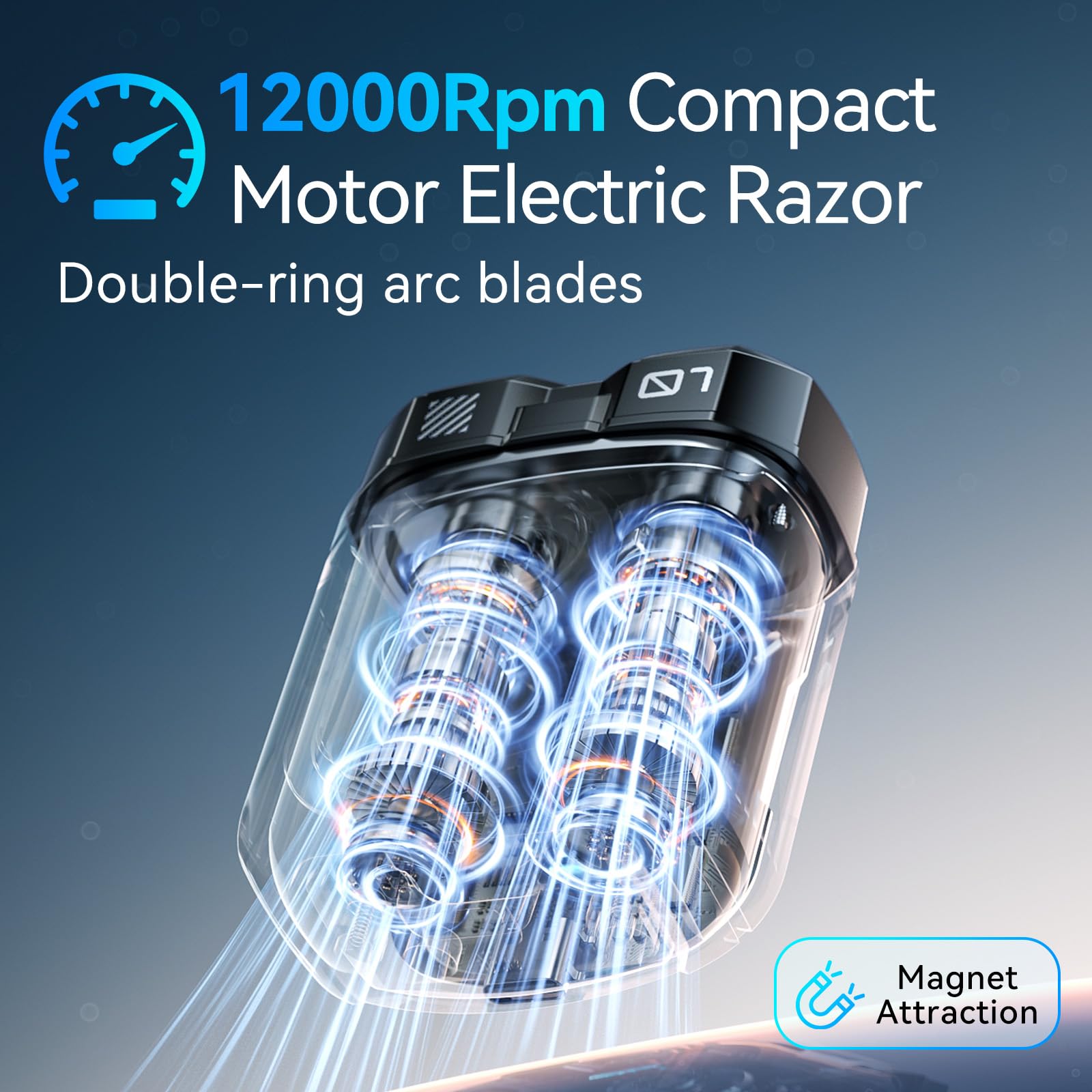 Electric Shavers For Men,Mini Electric Razor,Electric Shavers For Men Face,Usb Rechargeable Portable Travel Shaver,Double Ring M