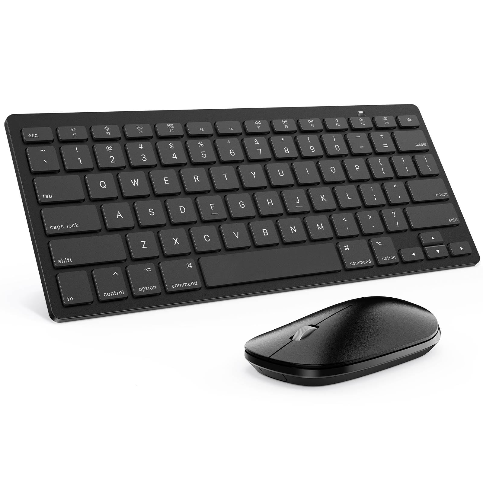 Bluetooth Keyboard And Mouse For Mac, Omoton Ultra Slim Keyboard And Mouse Combo, Wireless Keyboard And Mouse For Macos, Macbook Pro/Air, Imac, Mac Mini, Laptop And Pc (Black)