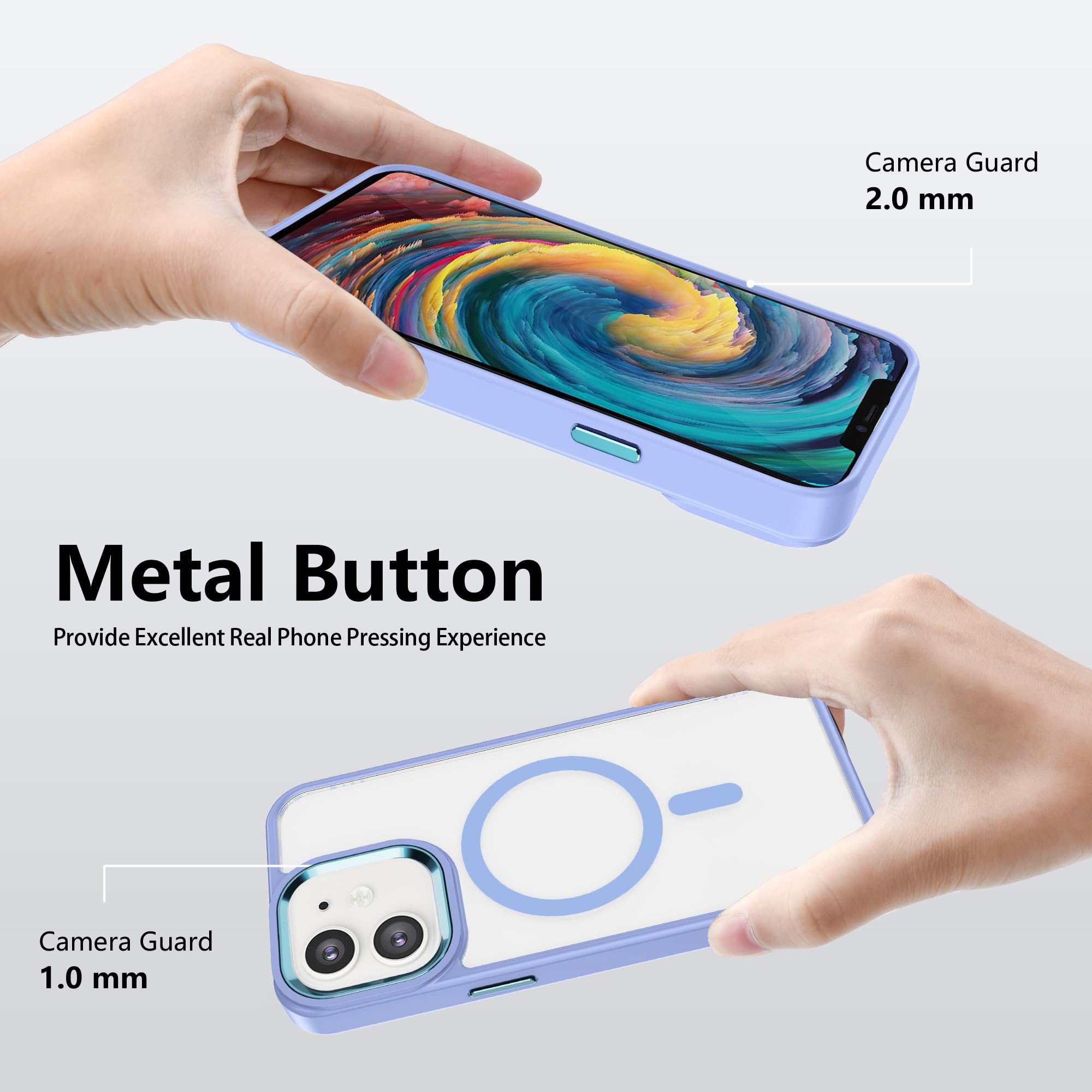 Pinlisheng Magnetic For Iphone 11 Case,Compatible With Magsafe, Military Grade Drop Tested, Shockproof Clear Hard Back Slim Case