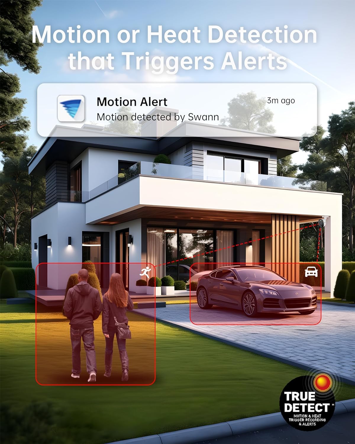 Swann Home Dvr Security Camera System With 1Tb Hdd, 4 Channel 2 Camera, 1080P Full Hd Video, Indoor Or Outdoor Wired Surveillanc