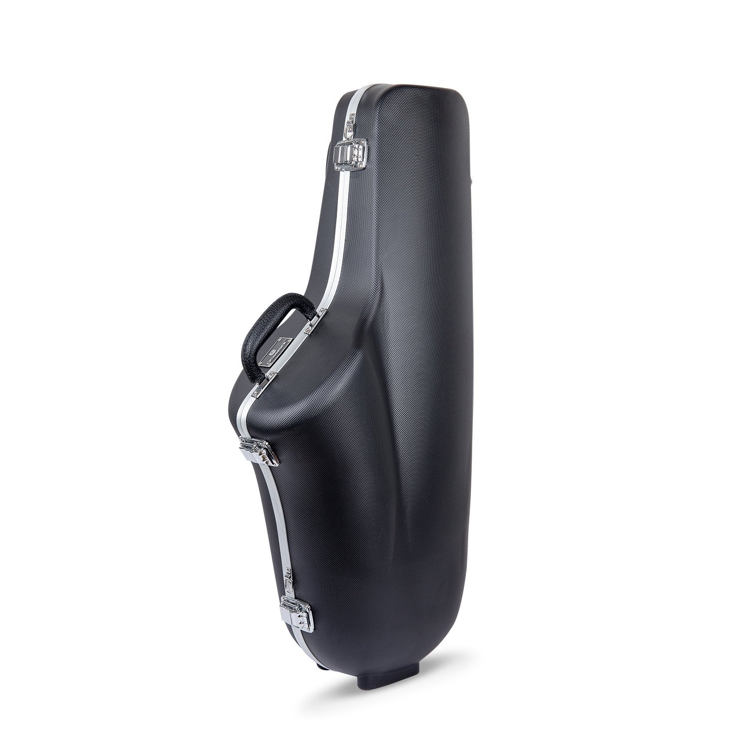 Crossrock Abs Tenor Saxophone Case   Contoured Black Diamond Texture, Deep Blue Velvet Interior, Accessory Pocket, Security Lock