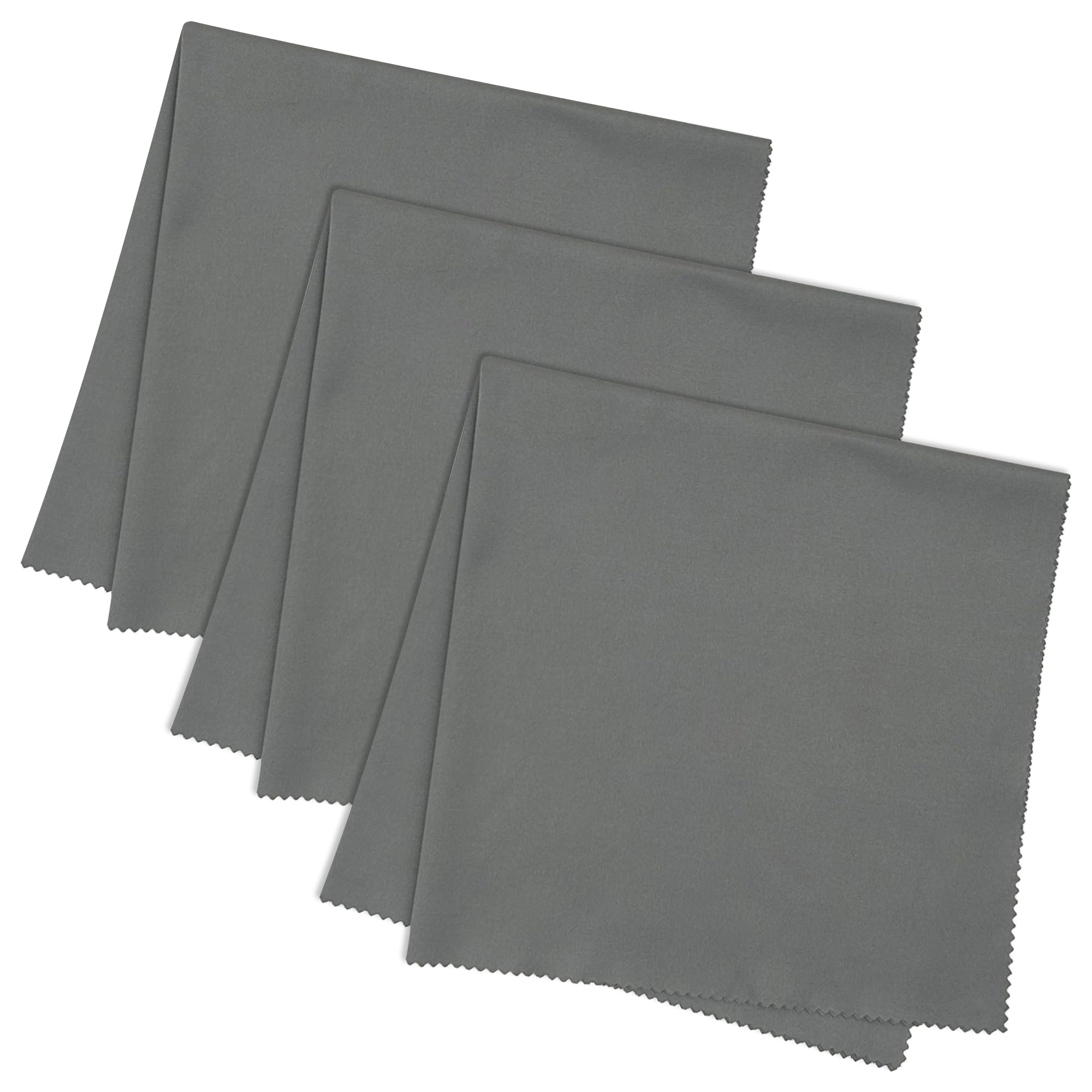 Junro 3 Pack 16X16 Inch Extra Large Microfiber Cleaning Cloths For Laptop, Lcd Tv, Computer Screen, Monitor, Tablet, Camera Lens