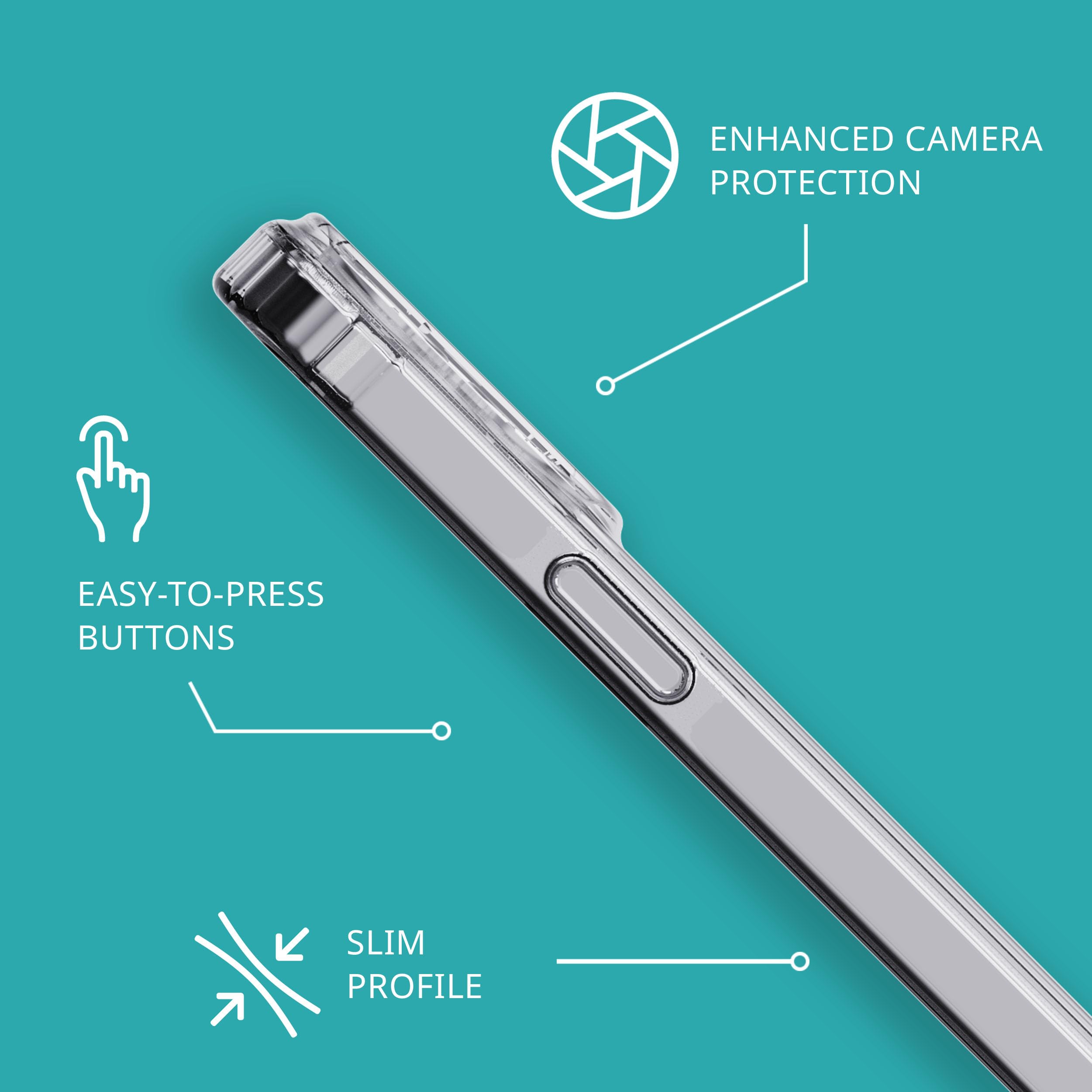 Tech21 Evo Clear Case For Iphone 15 Pro Max - Impact Protection Case - Clear