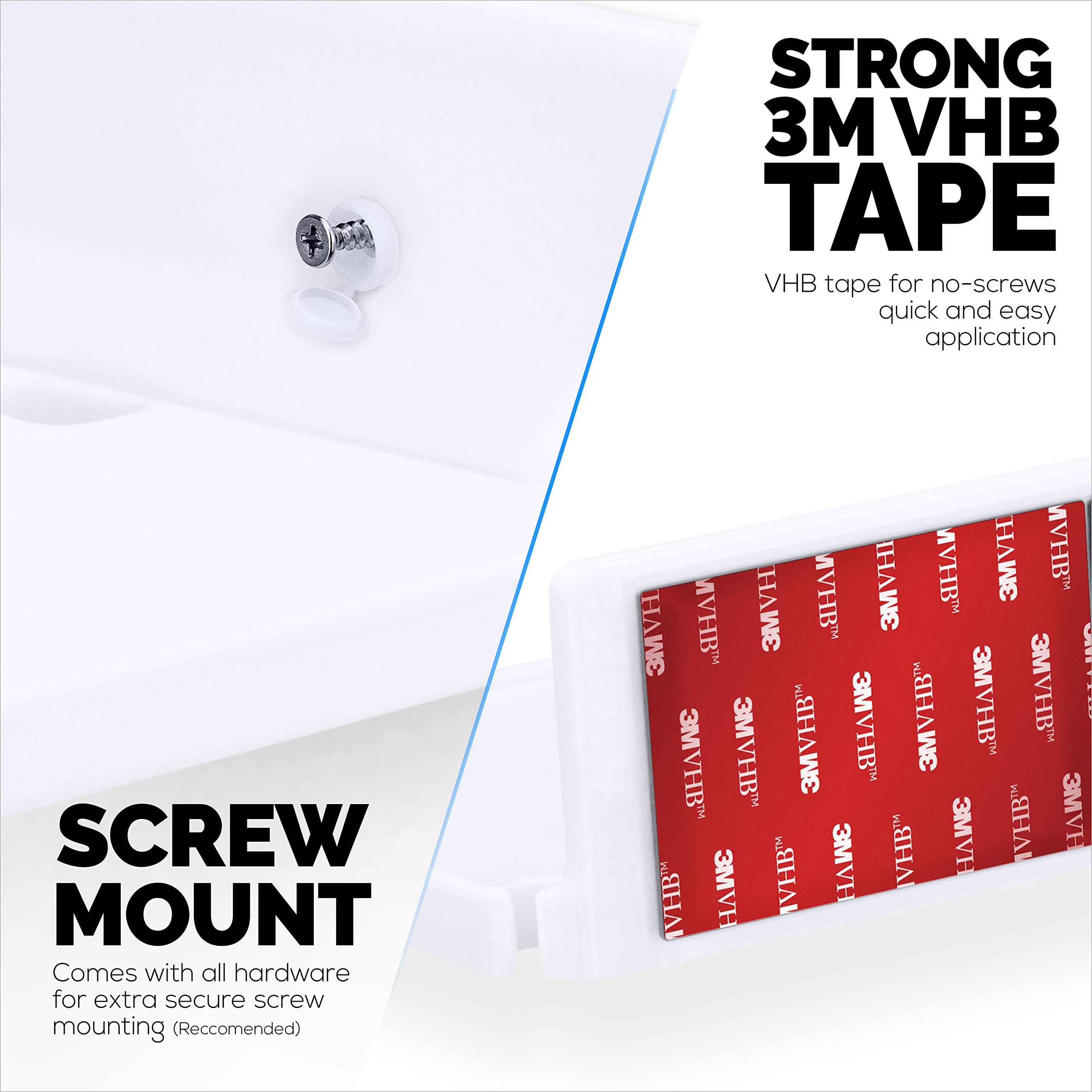 Brainwavz 8    Shelf Wall Mount For Speakers, Security Cameras, Baby Monitors, Plants Toys & More, Floating Shelves, Adhesive &