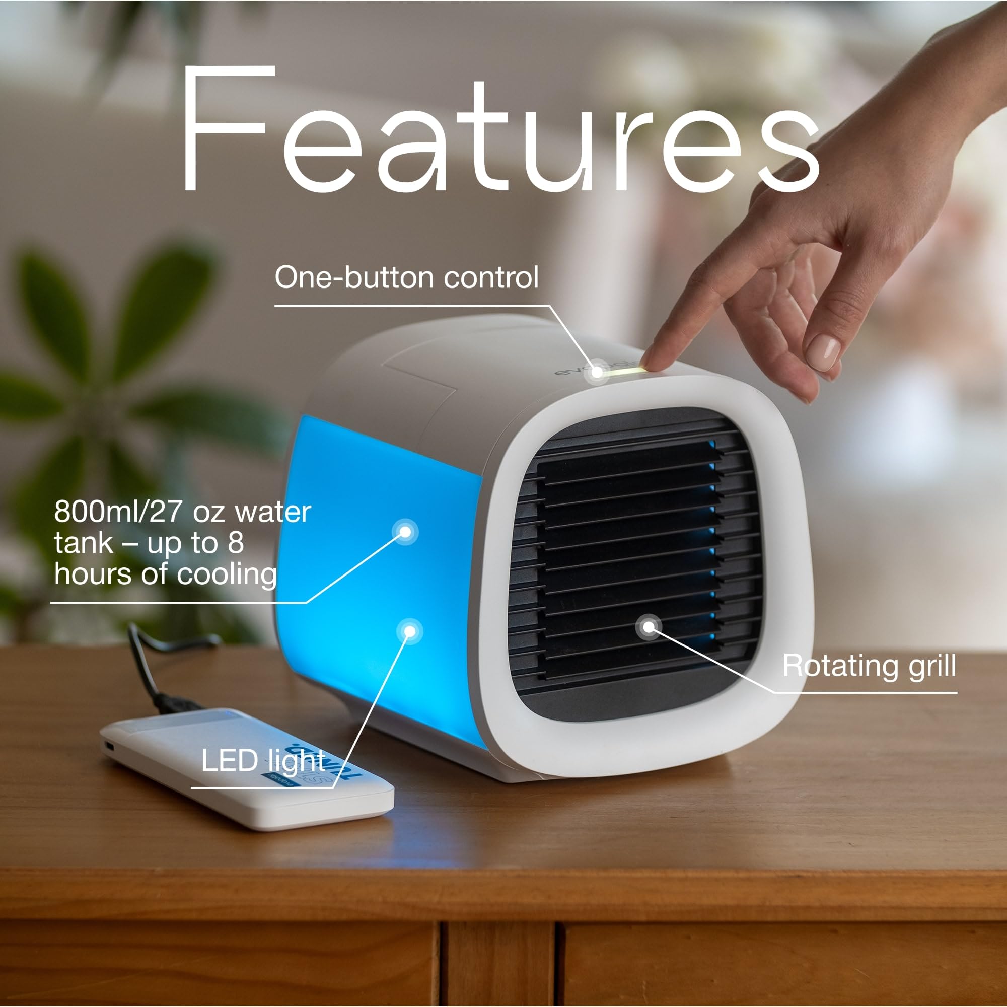 Evapolar Evachill Portable Air Conditioners   Portable Ac Unit   Small Personal Evaporative Air Cooler For Camping And Car, Grey