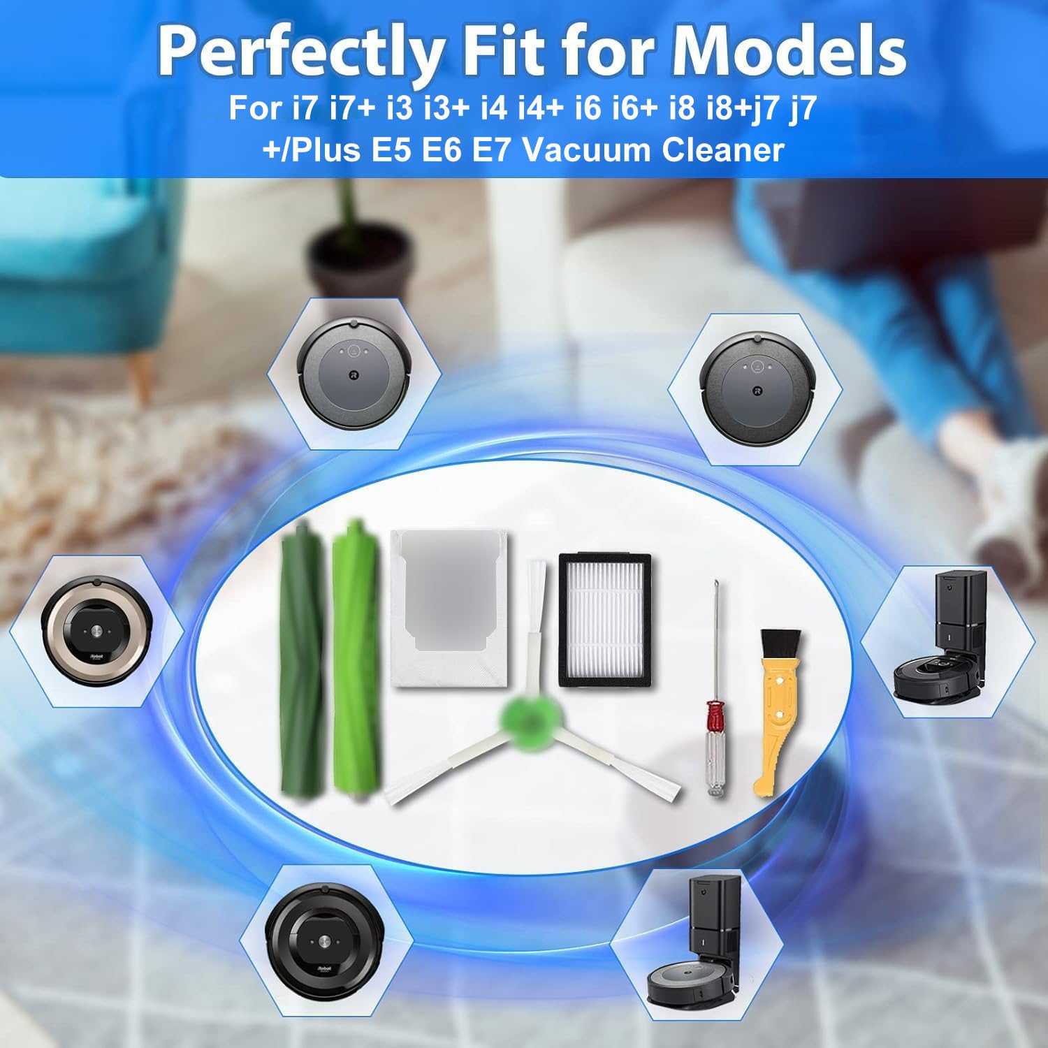 Katerelis 29 Pack Compatible With E/I/J Series Replacement Parts, E5 E6 E7 I2 I3 I3+I4 I4+ I6 I6+ I7 I7+ I8 I8+/Plus, 3 Sets Of