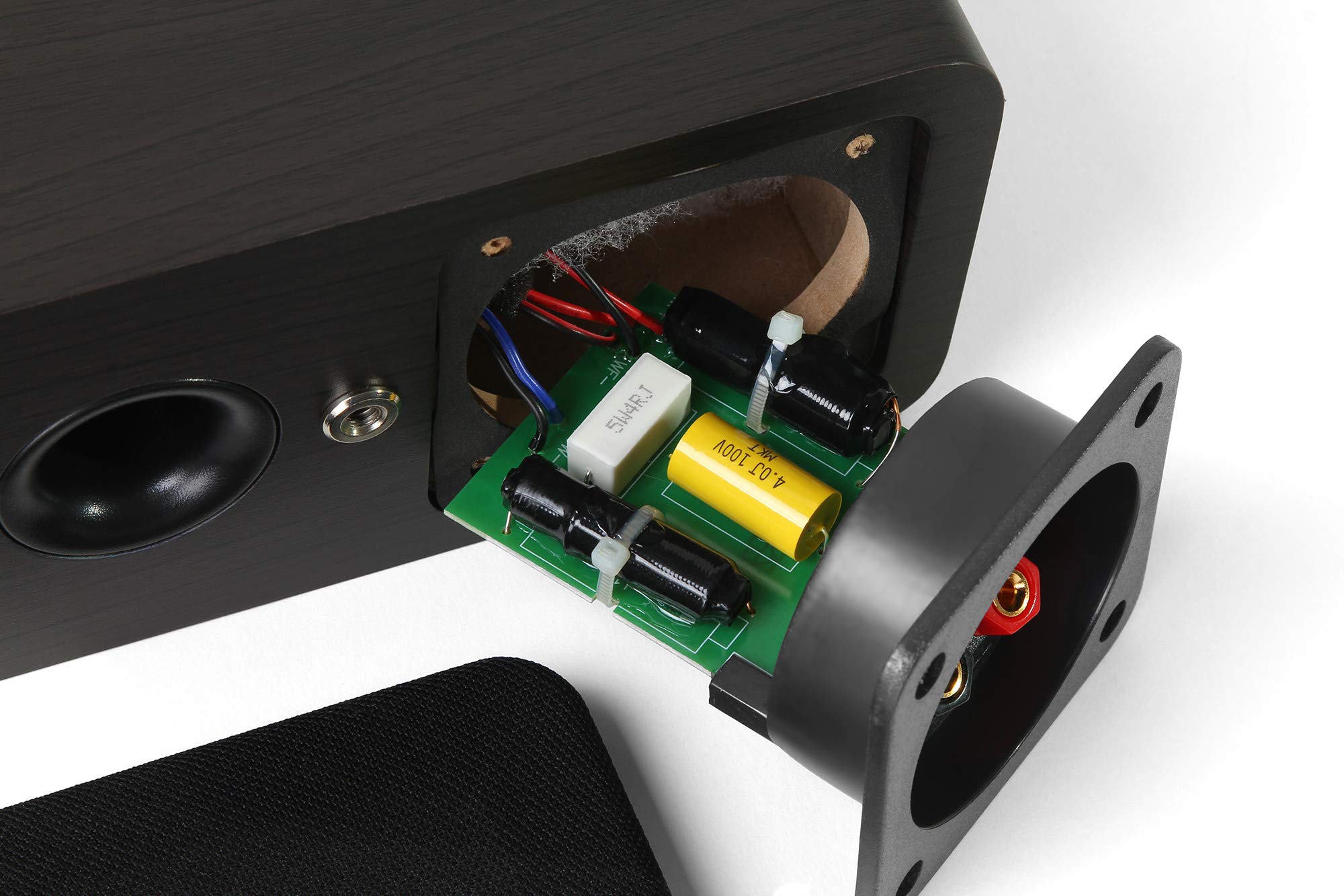 Micca Ooo Slim Center Channel Speaker With 3-Inch Woofers And Silk Tweeter, Thin Design Under 4 Tall, For Desktop Stereo Or Home