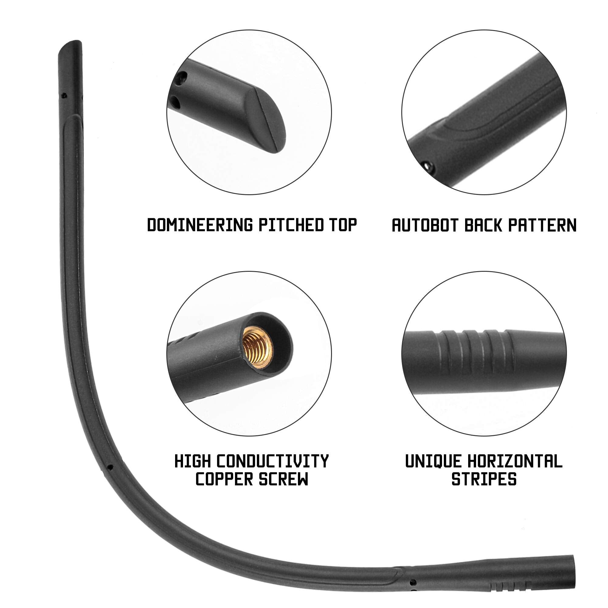 Ksaauto 13 Inch Truck Antenna For Gmc Sierra & Chevy Silverado 2007 2024 Models (Except Hd) With M7 Thread?Cool Vertical Lines C