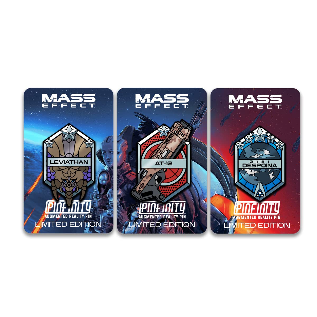 Pinfinity 630128121488 Limited Edition Mass Effect Leviathan Ar 3 Pin Set