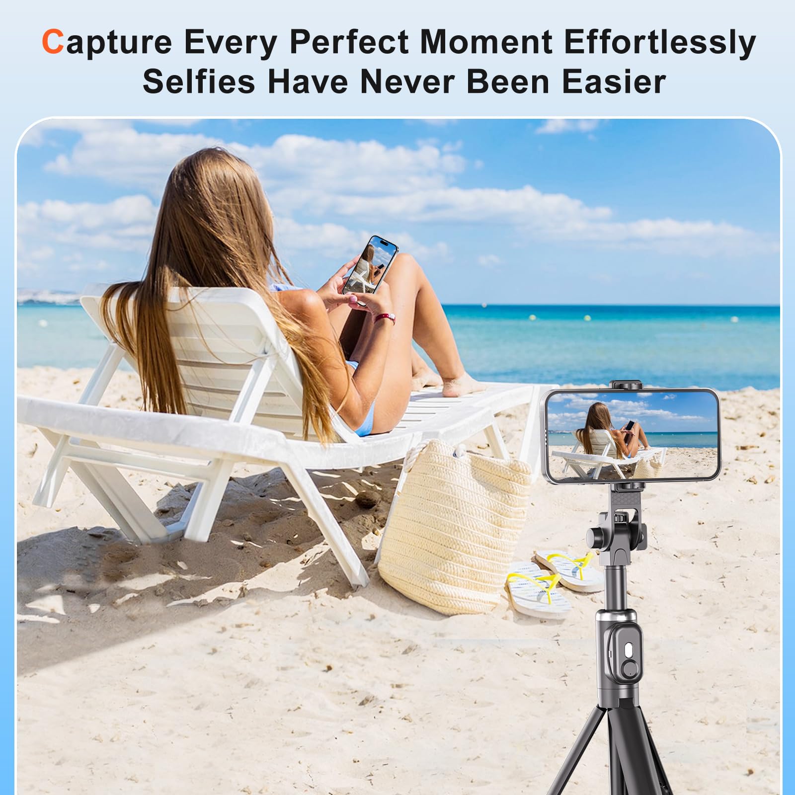 Myw Selfie Monitor Screen Phone, Vlog Selfie Monitor Screen Support Wireless Synchronization, 0 Latency, Remote Control Operatio