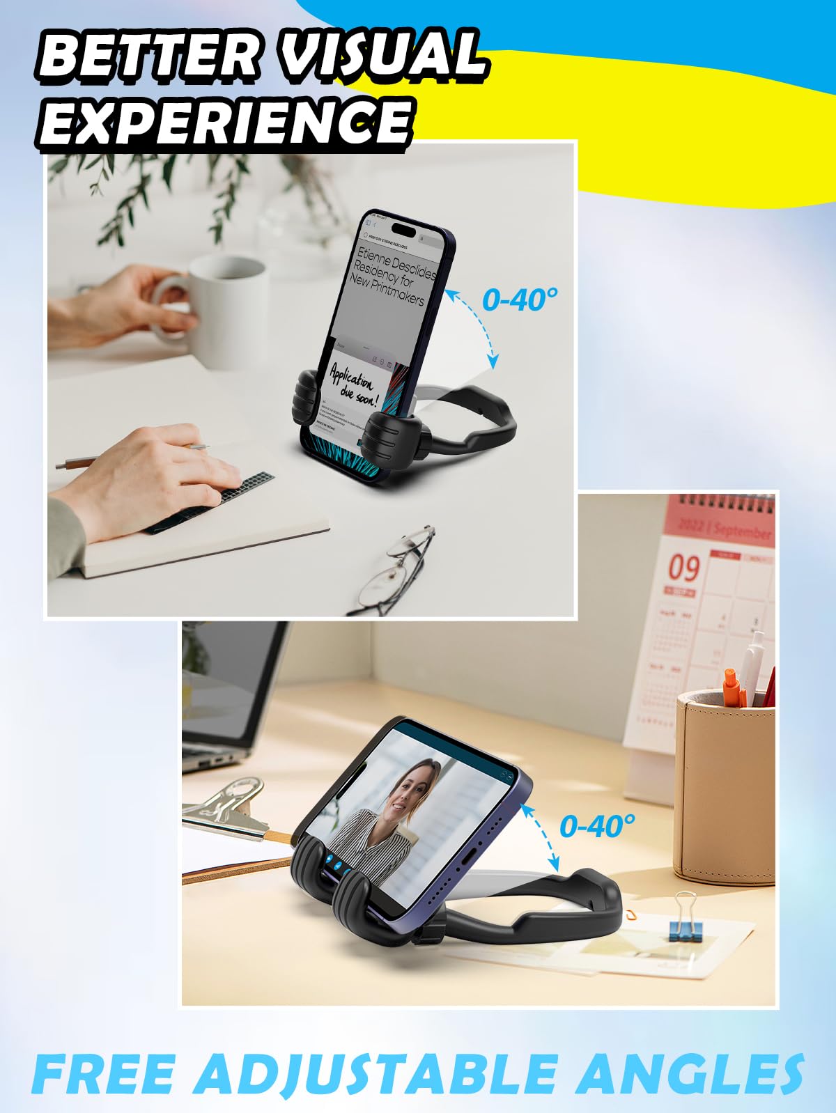 Stocking Stuffers For Teens Boys Adults Kids Gifts For Men Women Christmas: Thumbs Up Lazy Phone Stand Cell Phone Holder Stand G