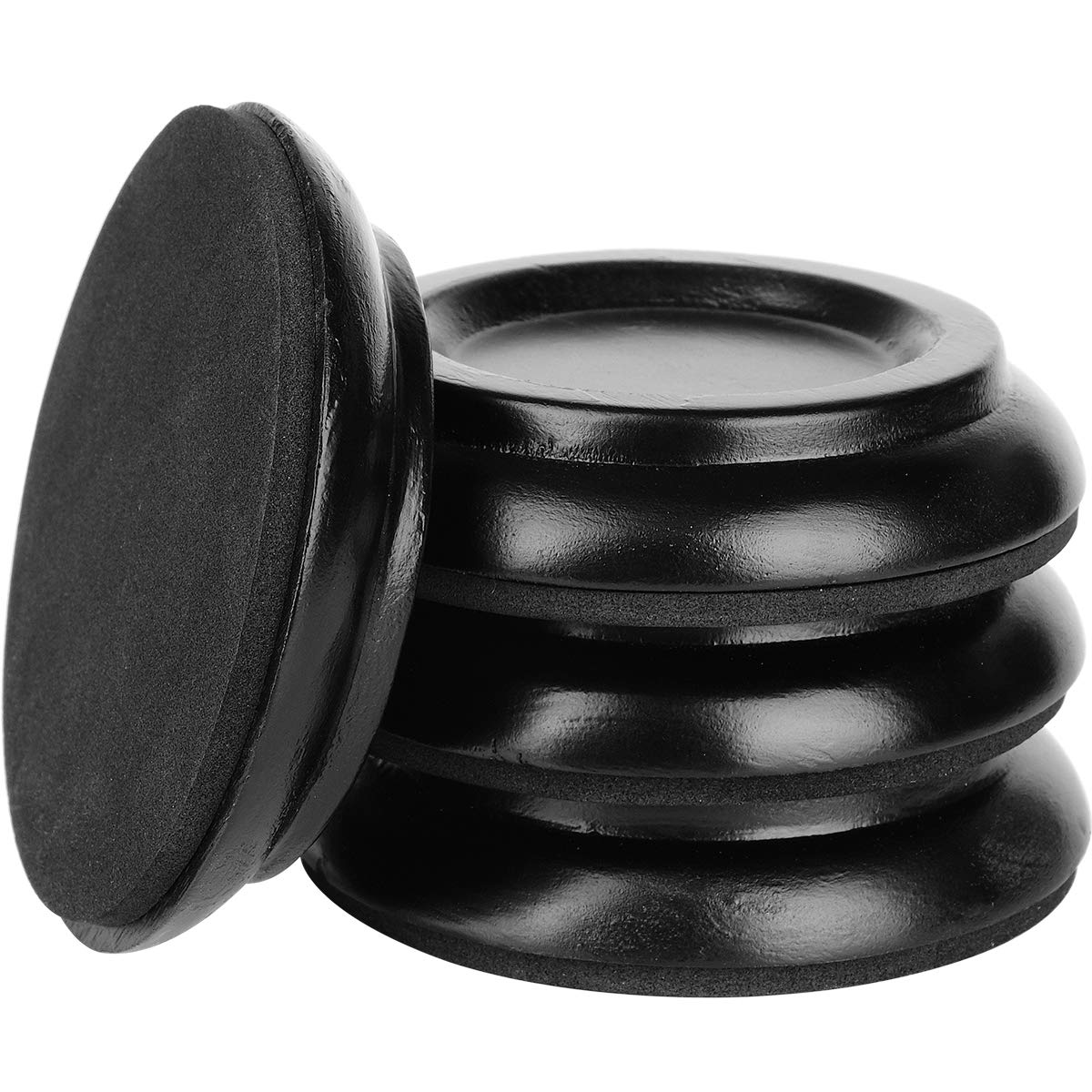 Eison Piano Caster Cups For Upright Piano Wooden Piano Caster Piano Leg Floor Protectors With Non-Slip & Anti-Noise Foam Hardwoo