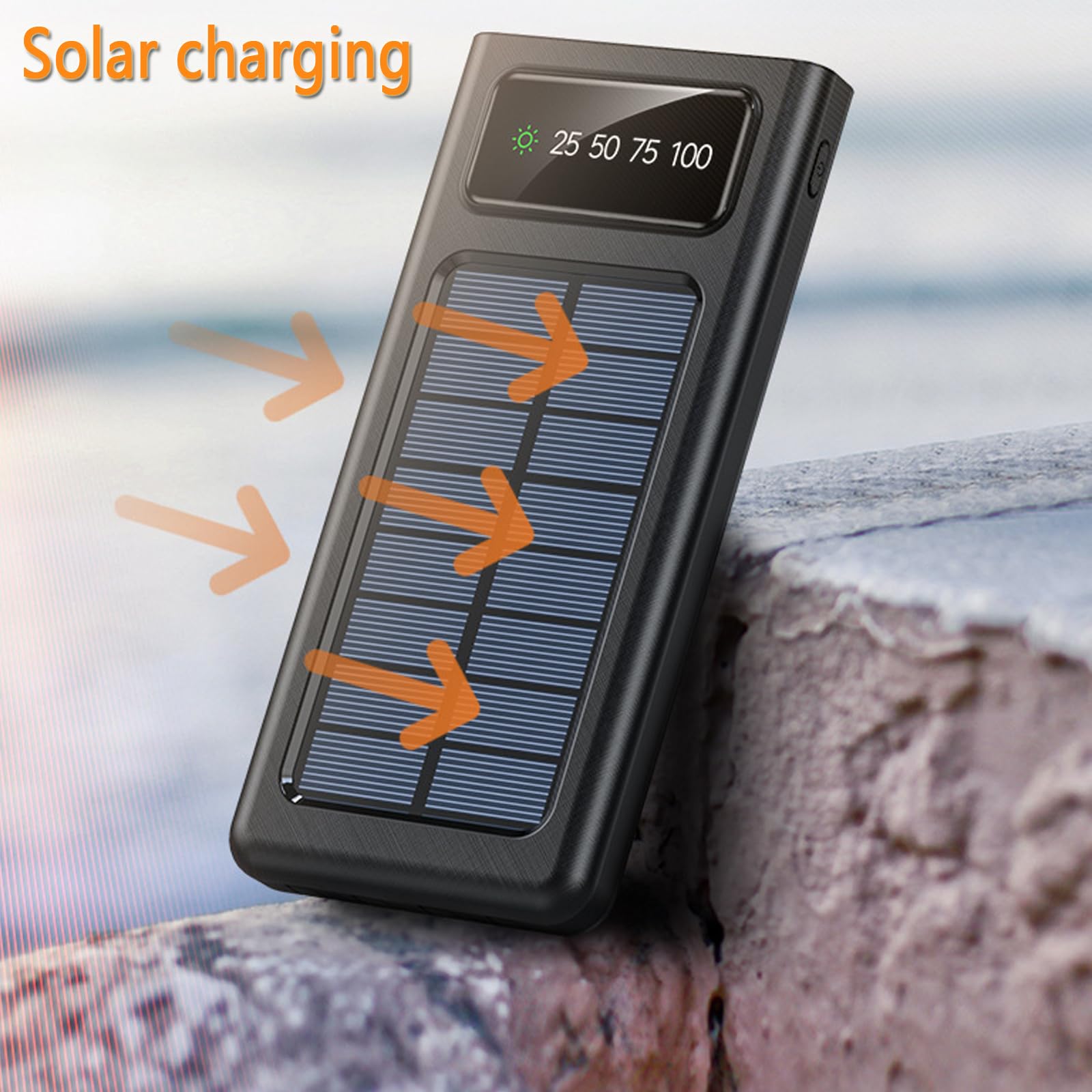 Taoxiwave Power-Bank-Solar-Charger - 20000Mah Portable Charger,Solar Power Bank,Camping External Backup Battery Pack,Fast Solar