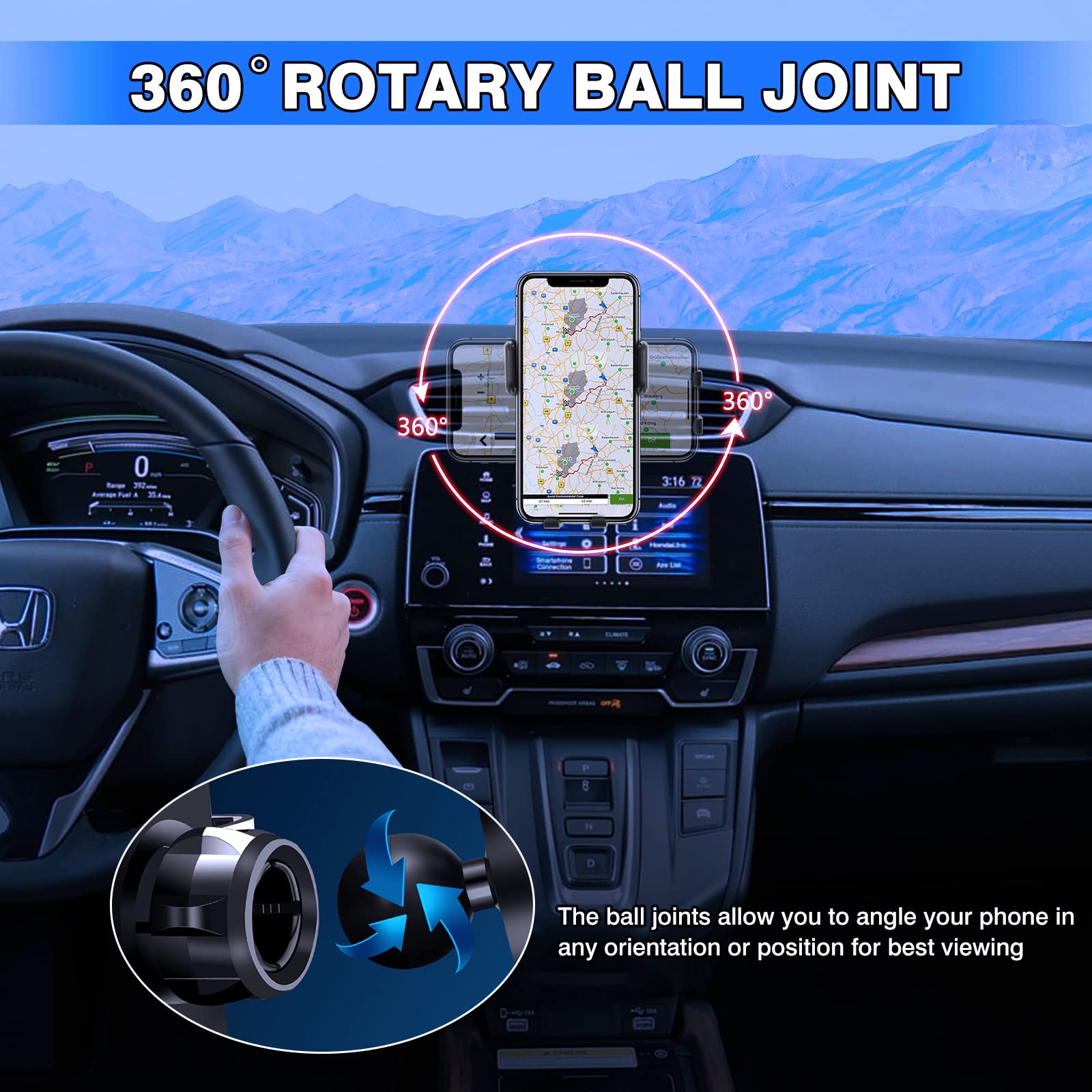 Karltys Car Phone Holder For Honda Cr V 2017 2022 Accessories Crv Cell Phone Holder Air Vent Mount For 4 7 Inch Phones Hands Fre