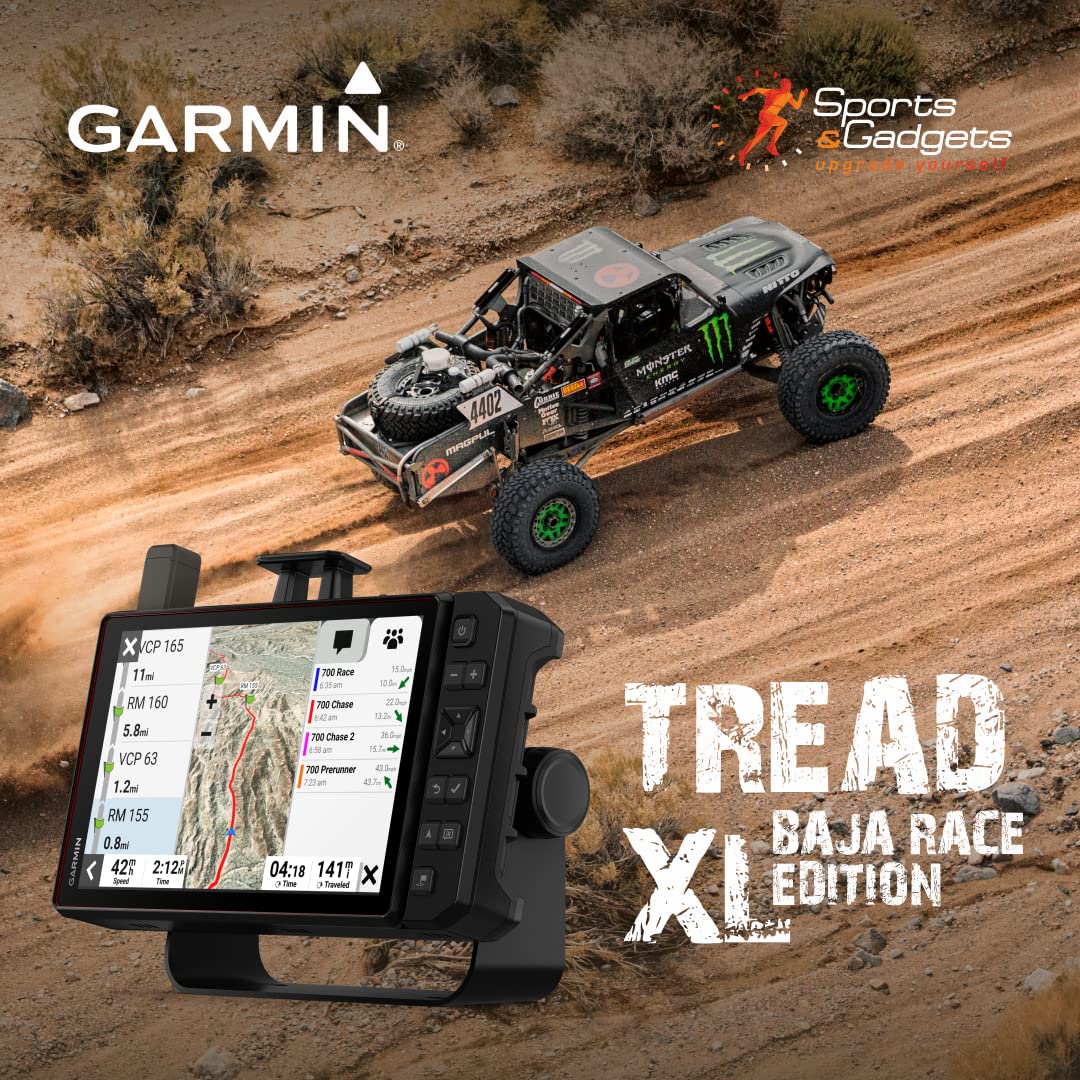 Wearable4U Garmin Tread Xl Baja Race And Chase Edition, Rugged,10    Off-Road Race Navigator, High-Performance Gps For Trophy Tr