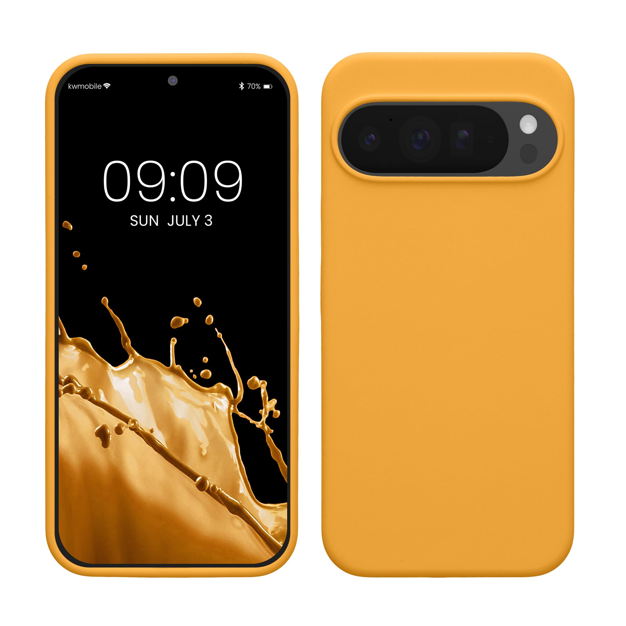 kwmobile Case Compatible with Google Pixel 10 Pro XL Case - TPU Silicone Phone Cover with Soft Finish - Mango
